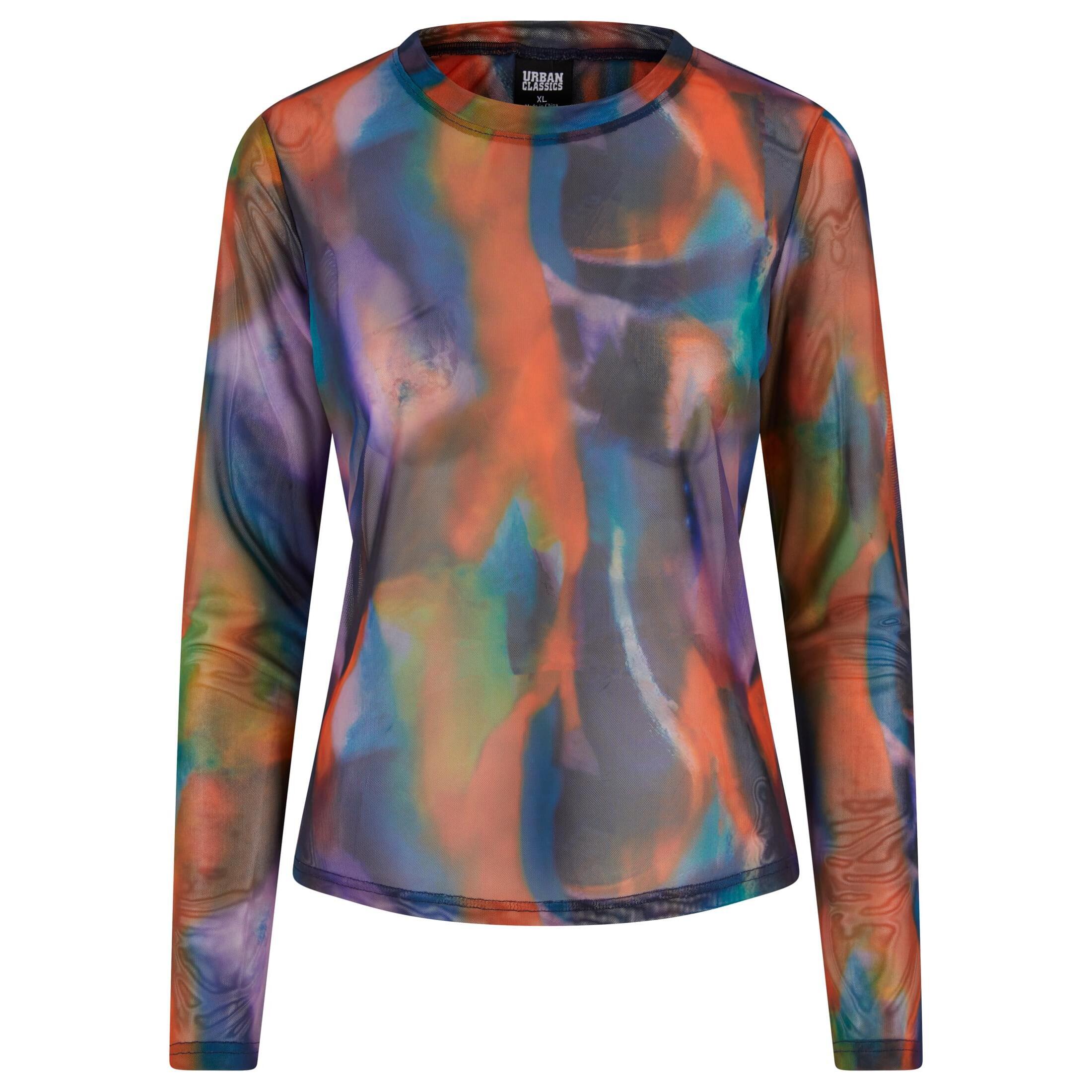 Damska koszulka z dzianiny z długim rękawem Urban Classics AOP