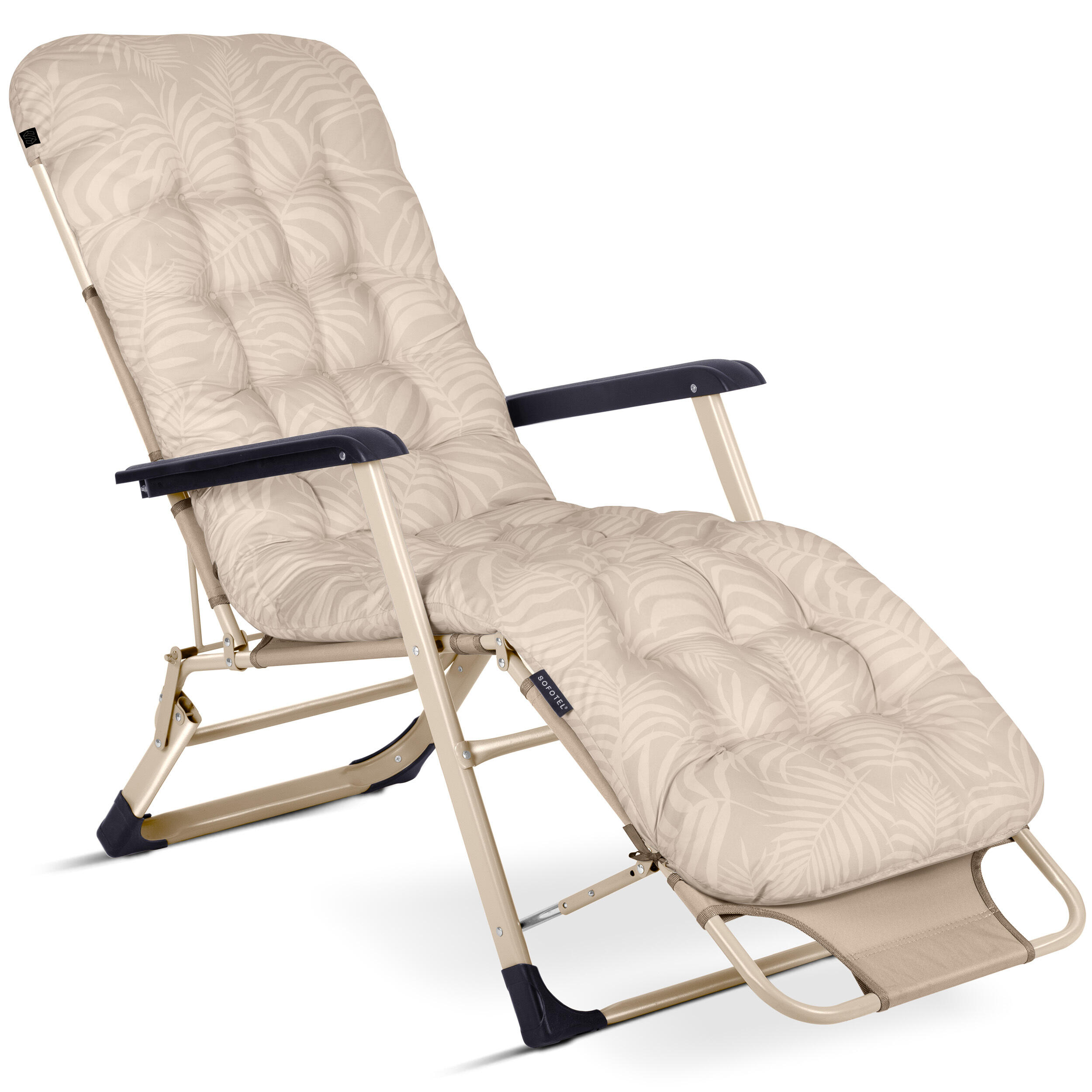 Leżak turystyczny plażowy składany z poduszką Sofotel