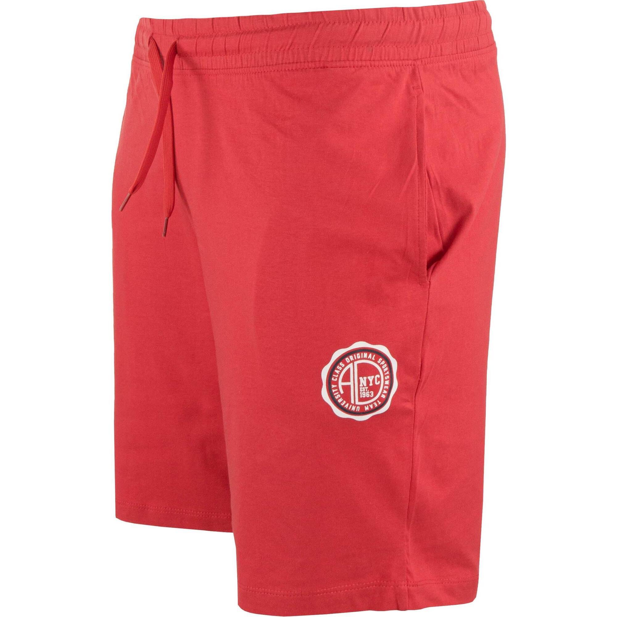 Nostrano męskie szorty, czerwone – 100% bawełna, elastyczny pas