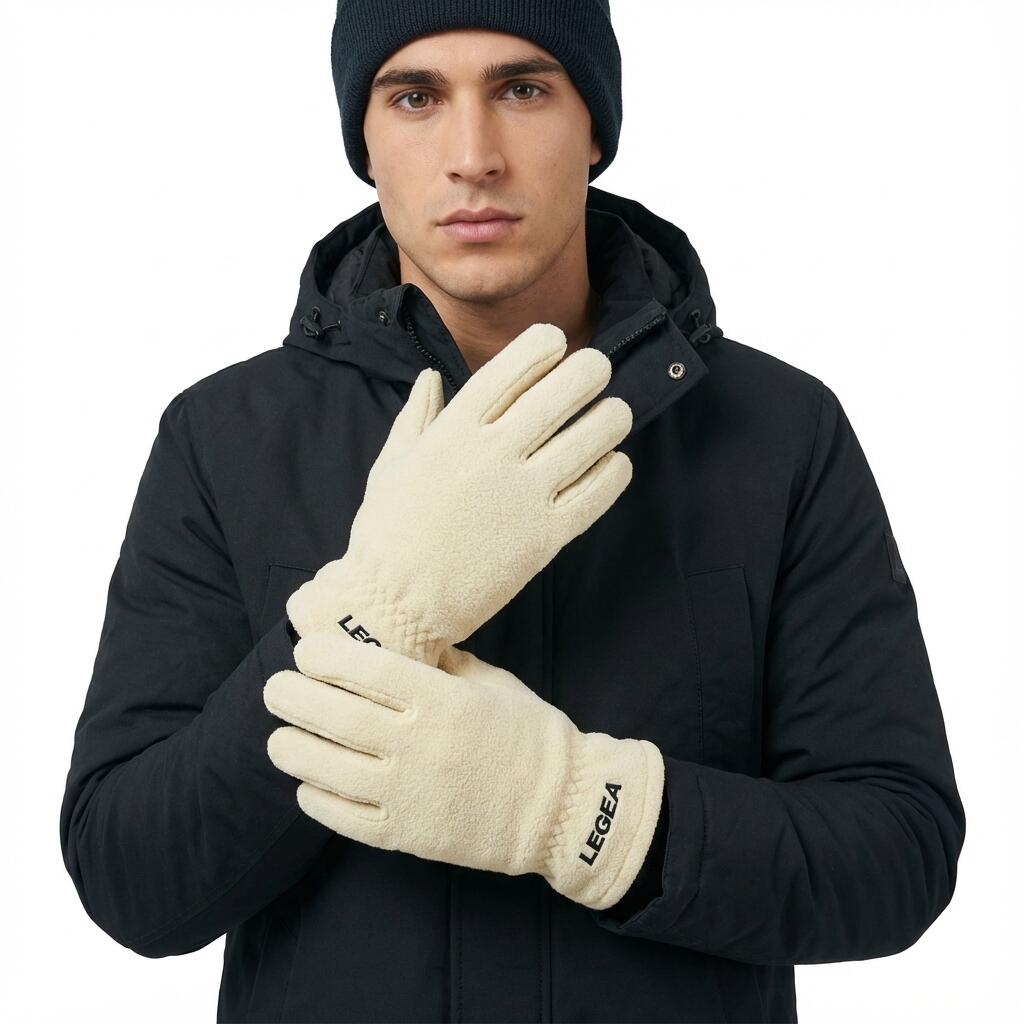 Rękawice zimowe beżowe unisex