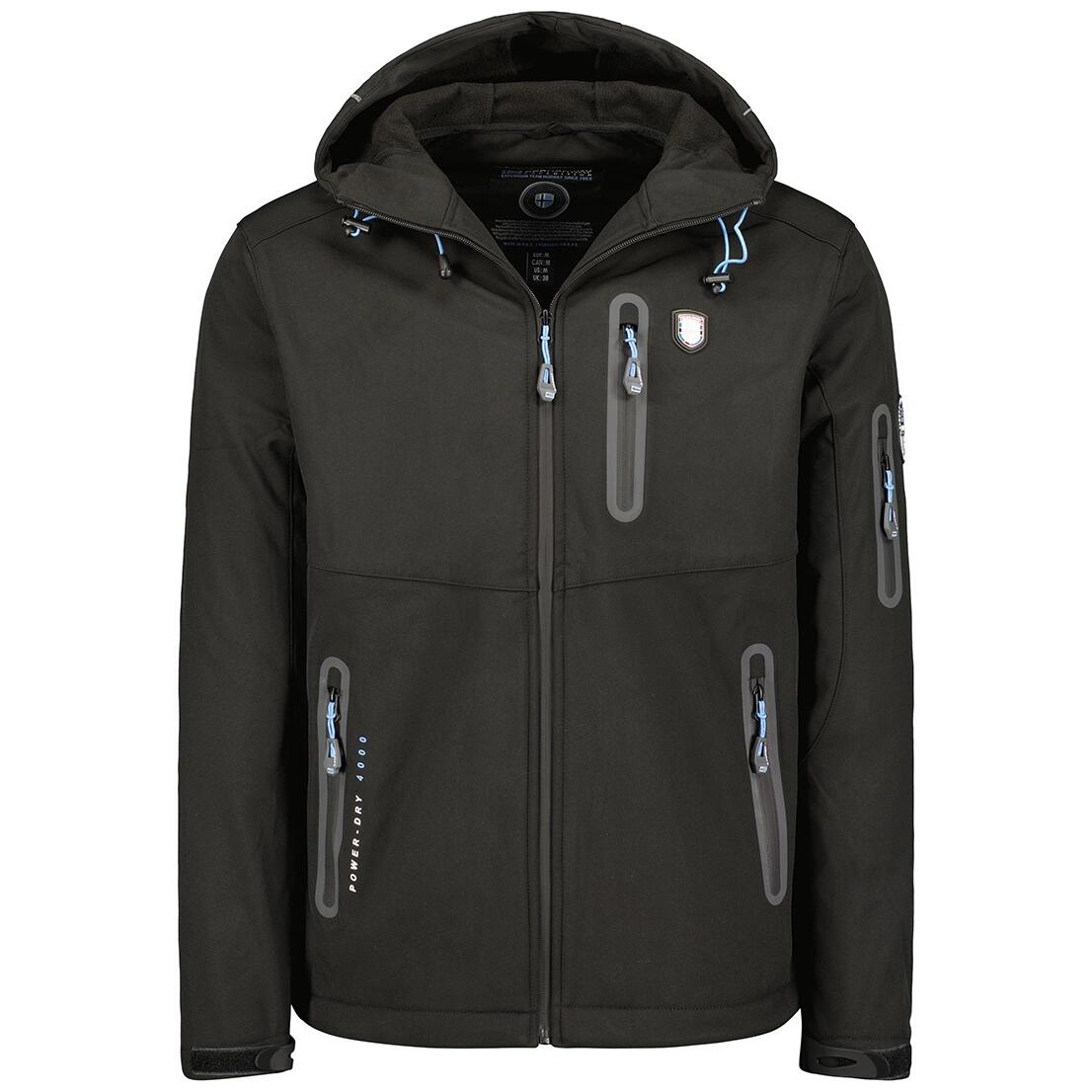 Geographical Norway Softshell TAXILLUS BLACK DB MEN 056, kurtka męska czarna.
