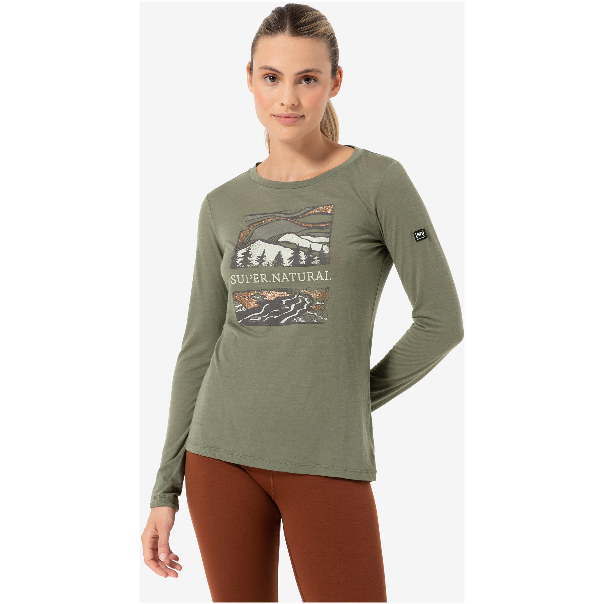 Koszulka z długim rękawem damska SUPER.NATURAL W Great Bear River