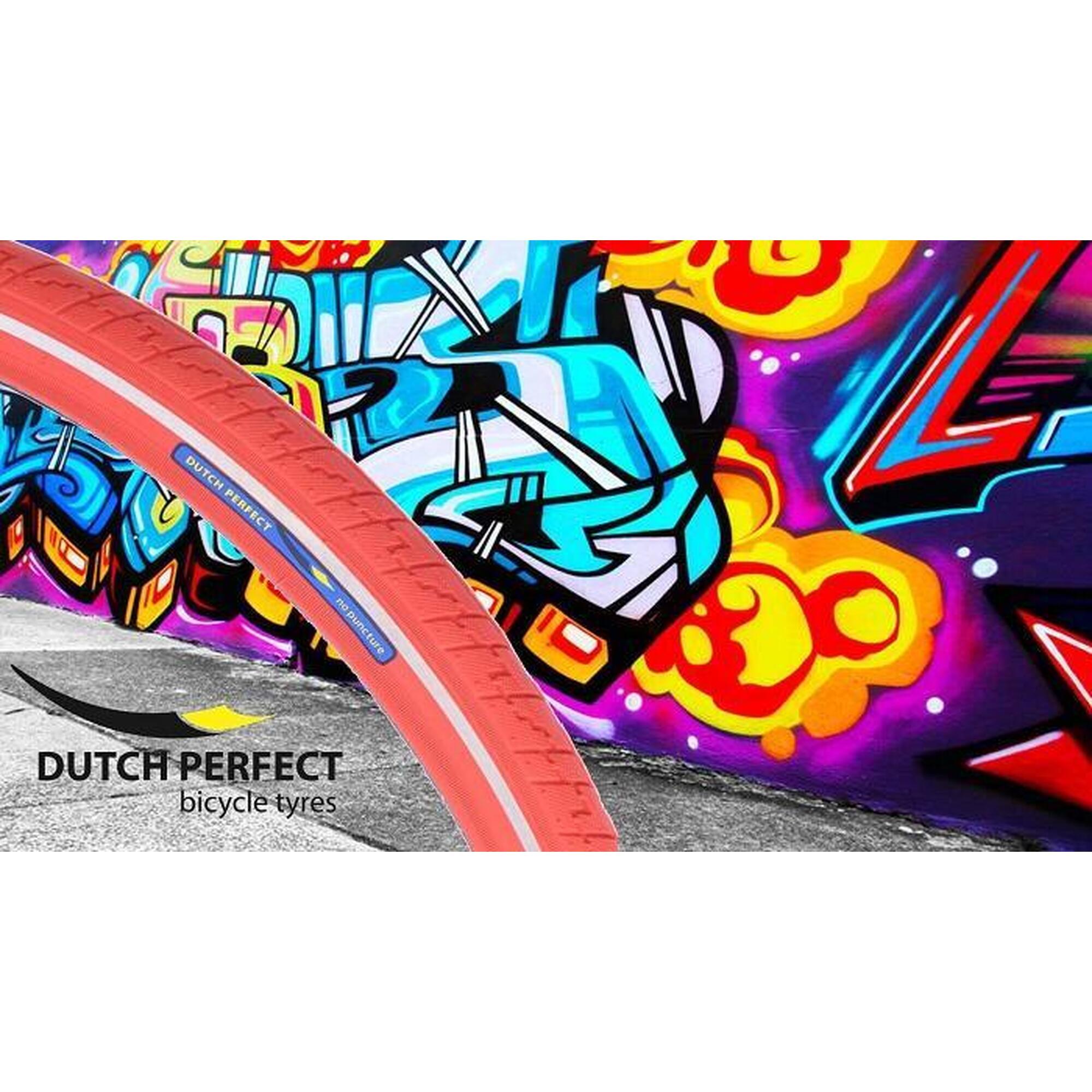 Opona 28 X 1 ½" / 40-635 Bez Przebicia - Czerwona Z Odblaskiem