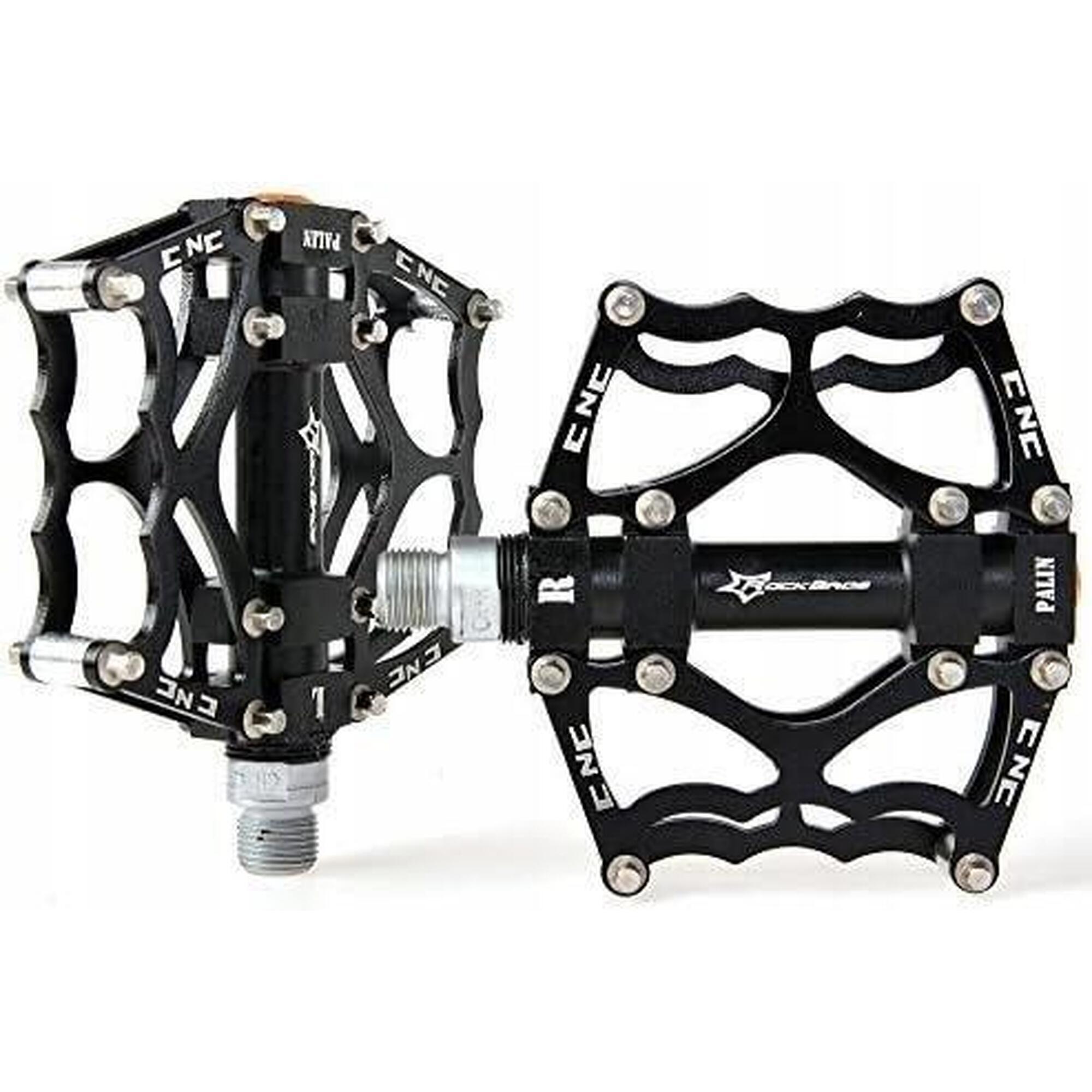 Rockbros Pedały Platformowe Rowerowe MTB z Pinami, Łożyska Maszynowe, Alu
