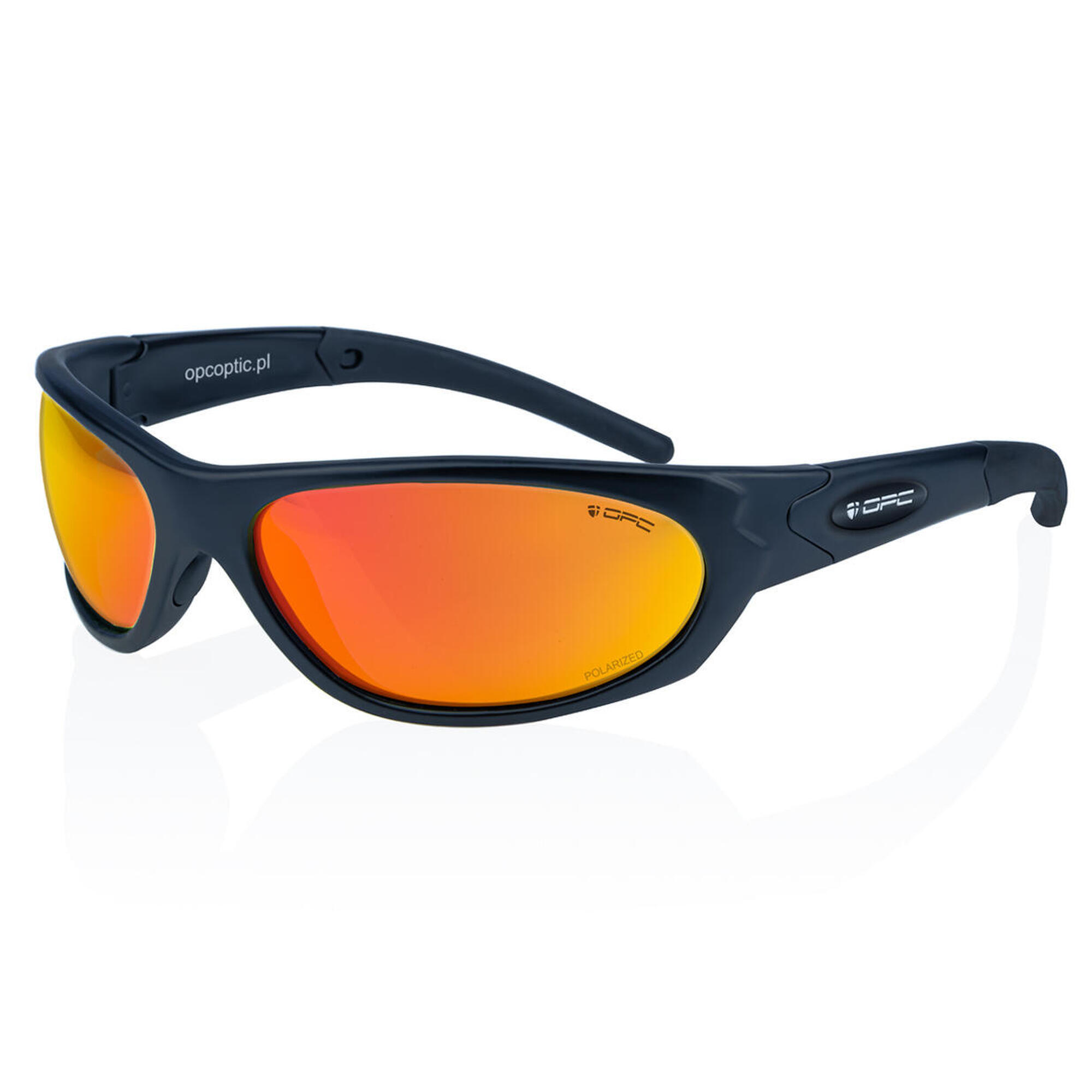 Okulary przeciwsłoneczne MILITARY MARINES Matt Black Red REVO + ETUI