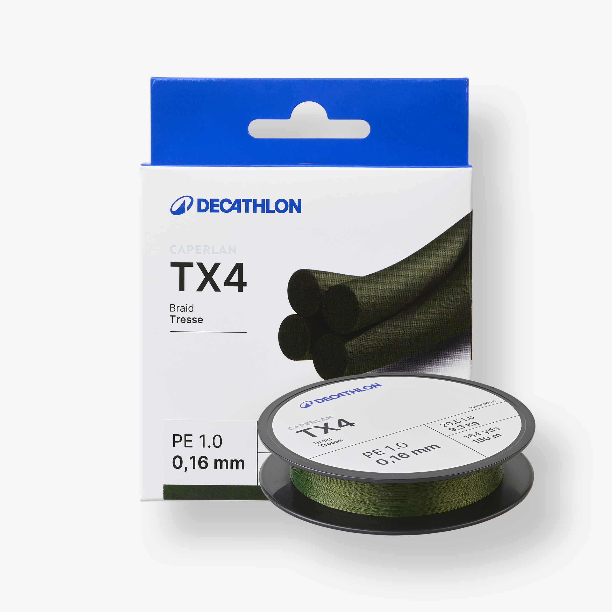 Plecionka wędkarska Caperlan TX 4 khaki