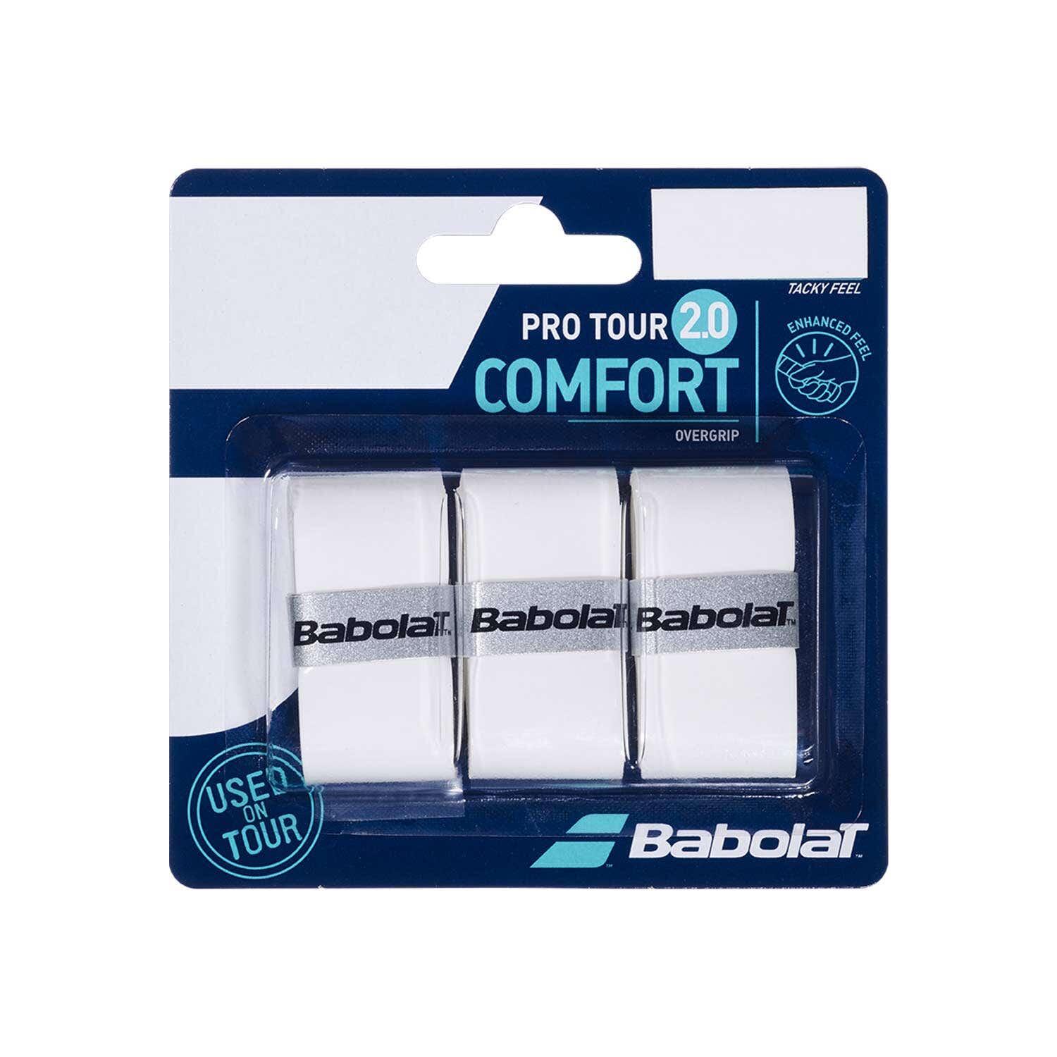 Owijki tenisowe Babolat Pro Tour 2.0 Comfort x3 białe