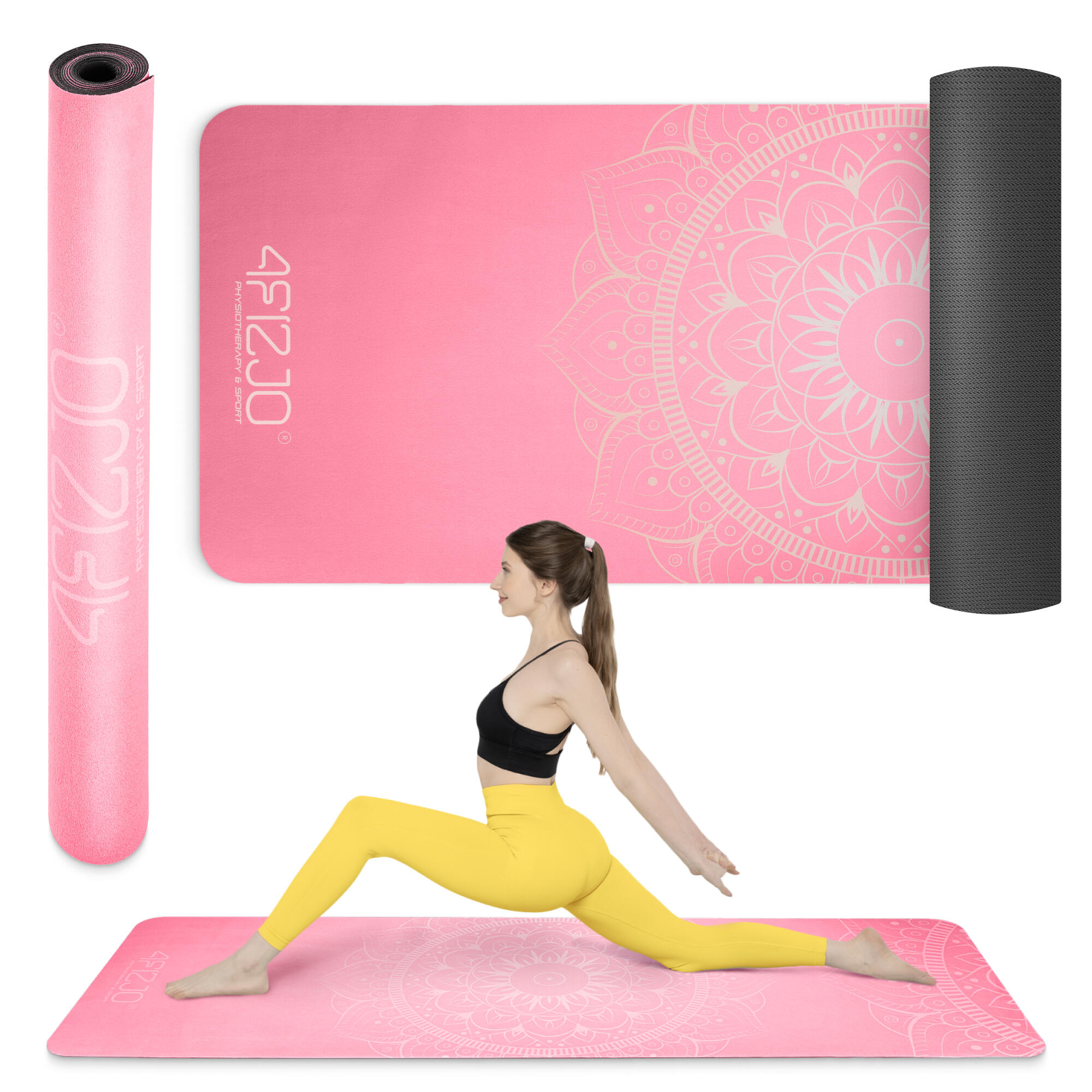 Zamszowa mata do jogi i ćwiczeń 1,5 mm 4FIZJO