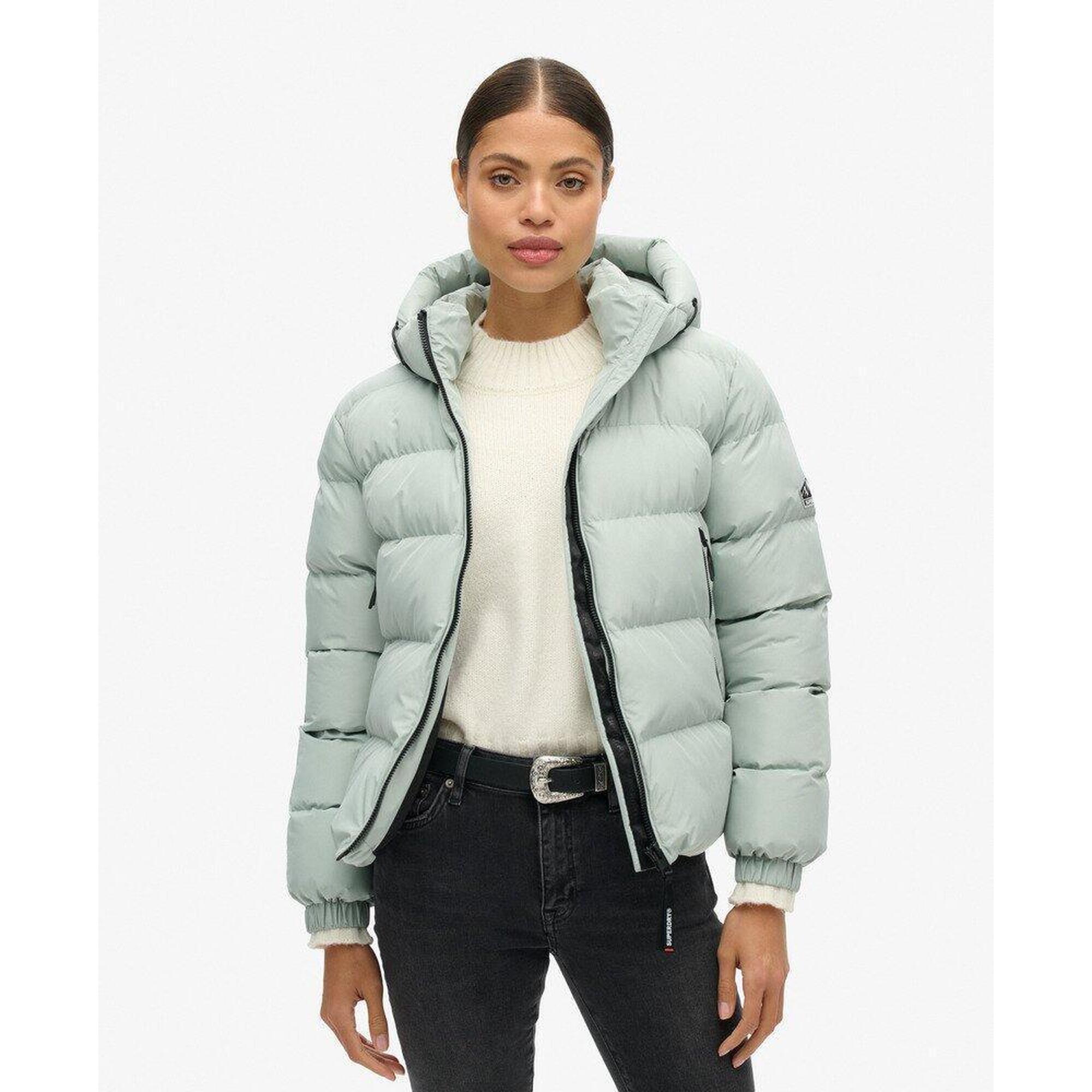 Kurtka sportowa pikowana z kapturem SUPERDRY