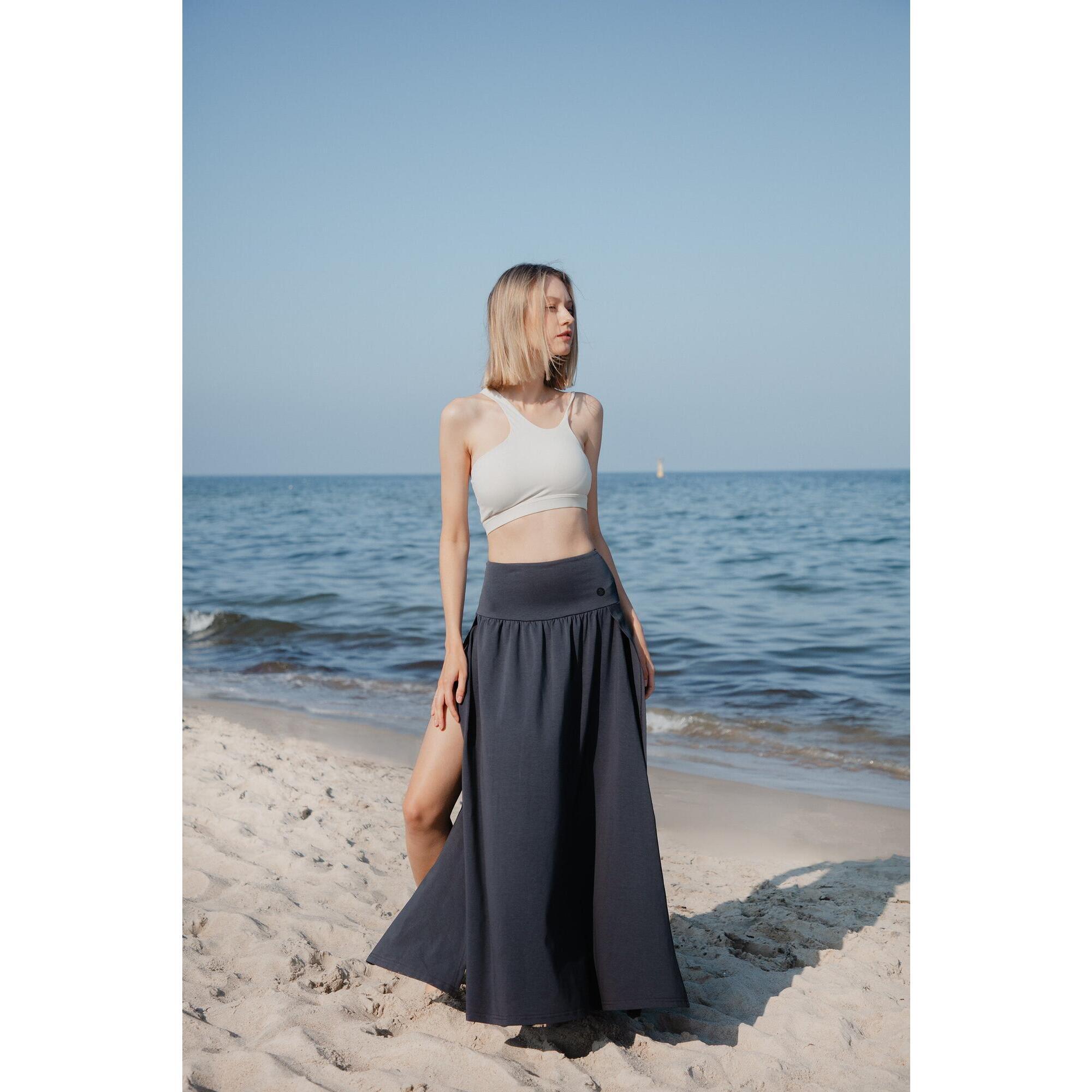 Spódnica do jogi Moonholi Flowcut z rozporkami