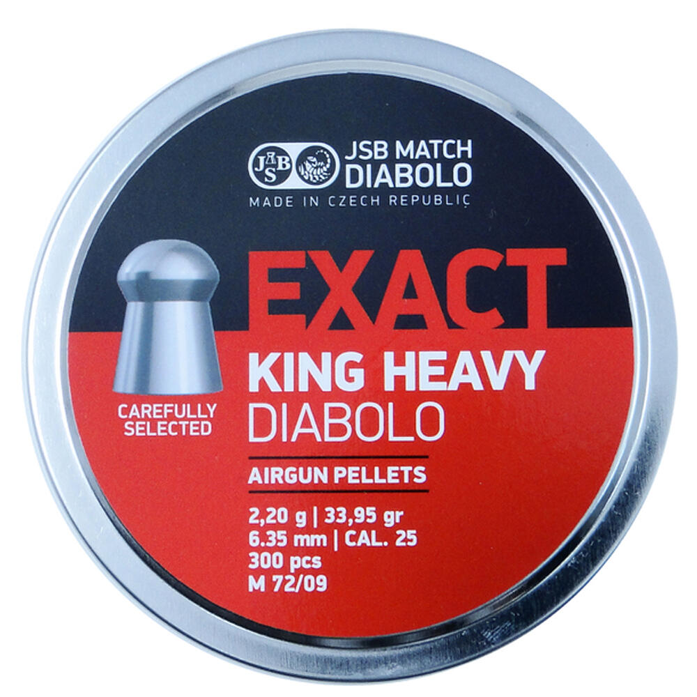 Śrut do wiatrówek Exact King Heavy 2,2 grama kal. 6,35 mm 300 sztuk