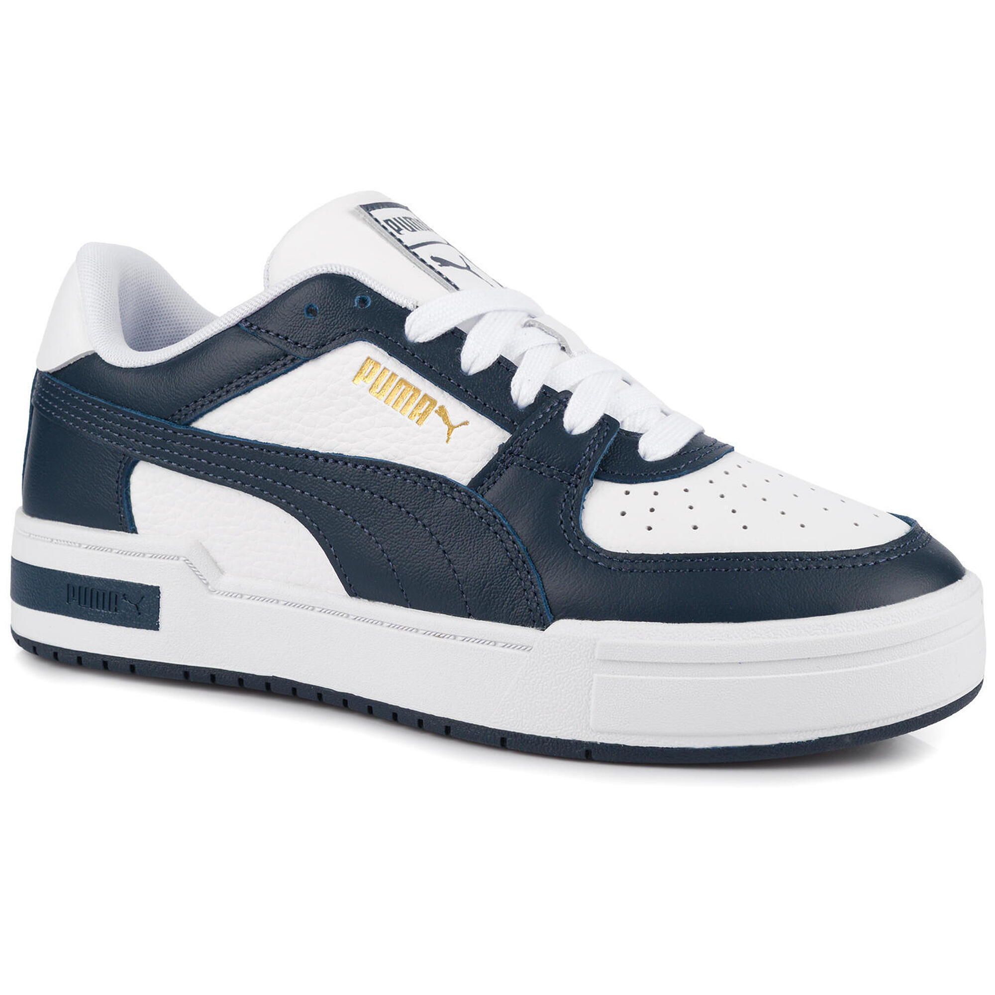 Męskie buty sportowe sneakersy skórzane biało granatowe CA PRO CLASSIC