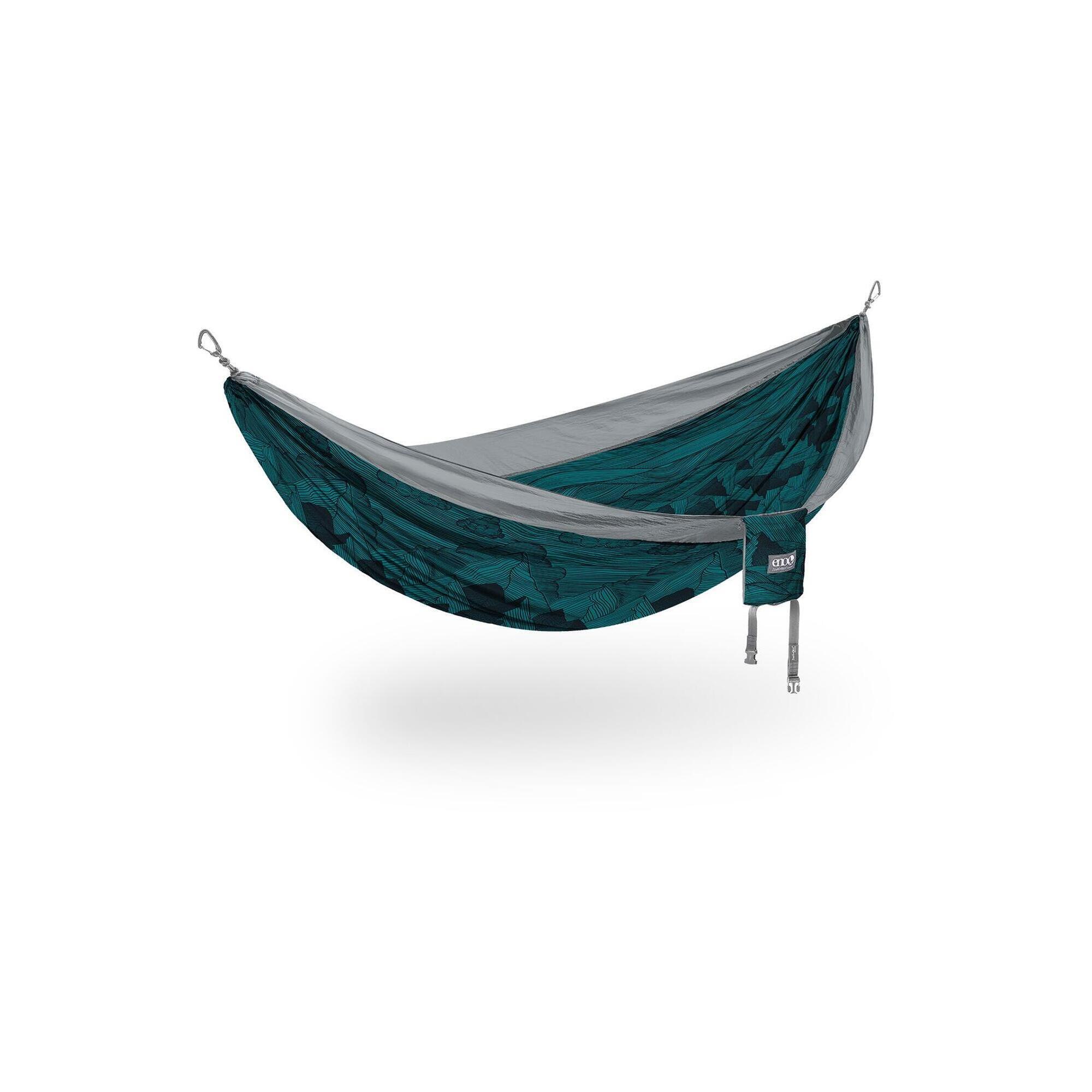 Hamak dwuosobowy ENO DoubleNest Print Hammock - mountains to sea/grey