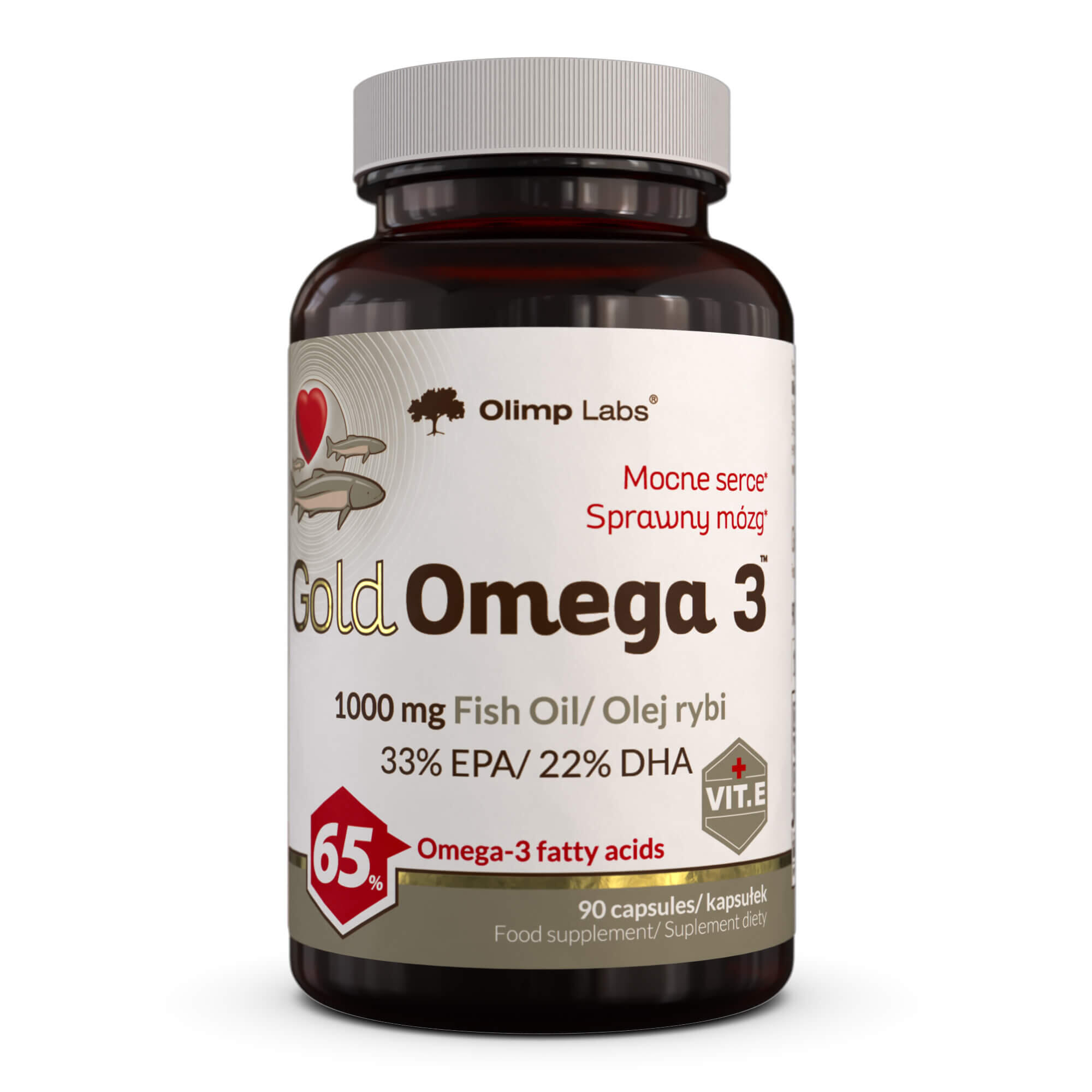 Kwasy tłuszczowe OMEGA 3 Olimp Gold Omega 3 (65%) - 90 Kapsułek