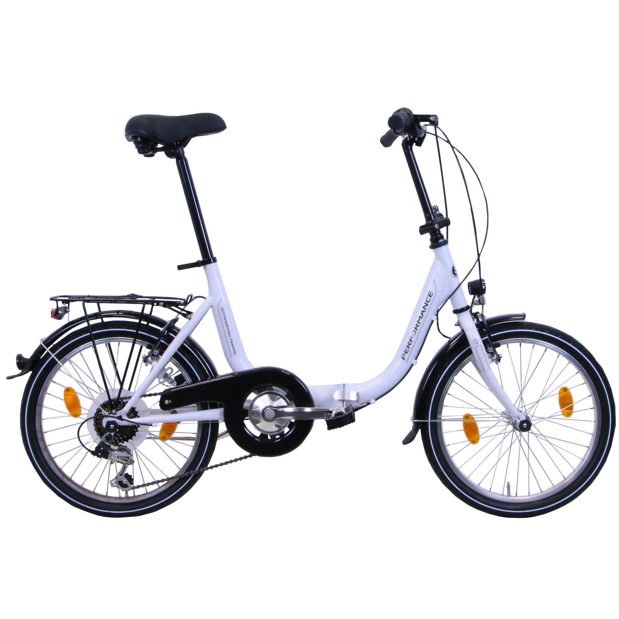 Rower miejski składany Performance 20" 6 biegowy biały