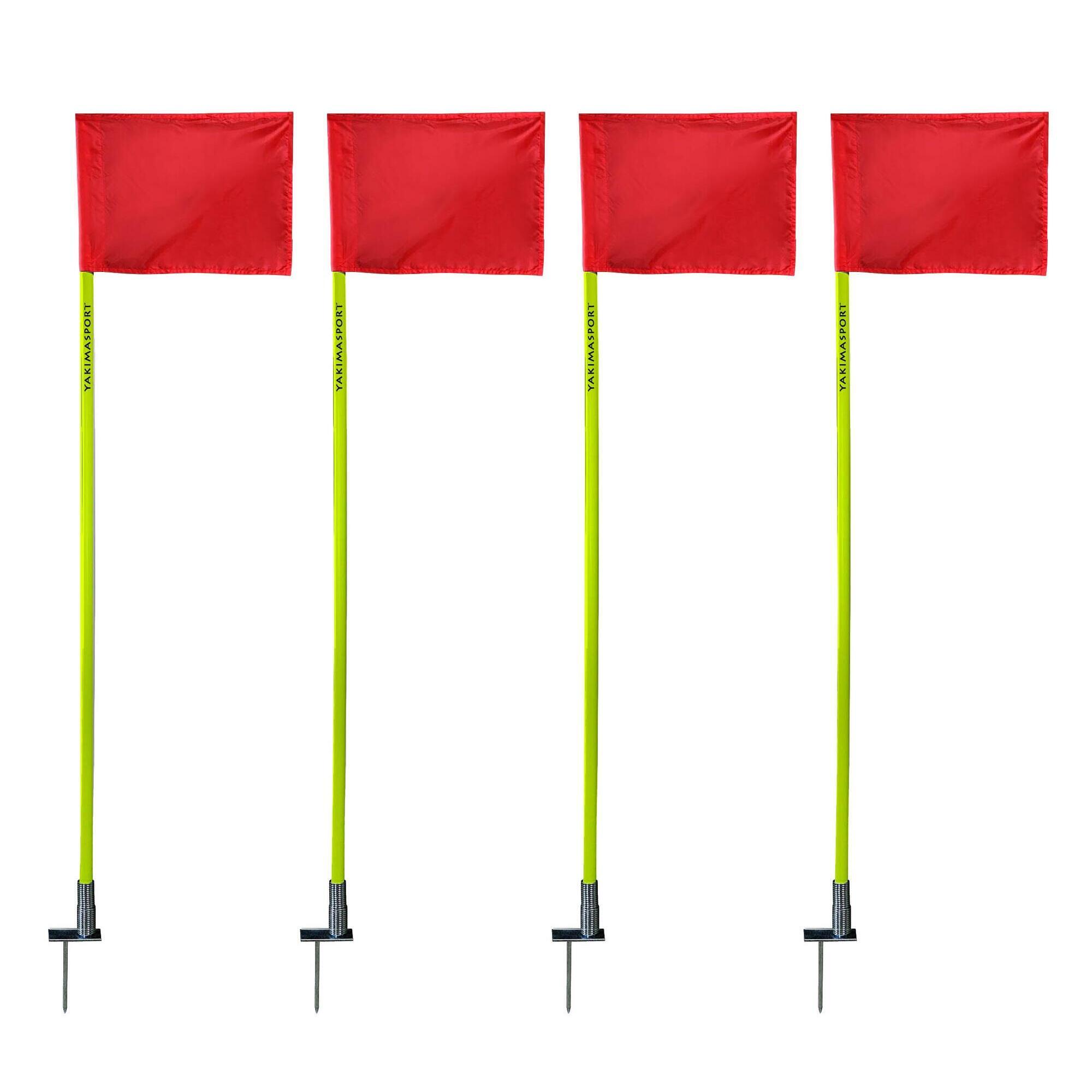 Flagi narożne na sprężynach Yakimasport wbijane, Chorągiewka 4szt.