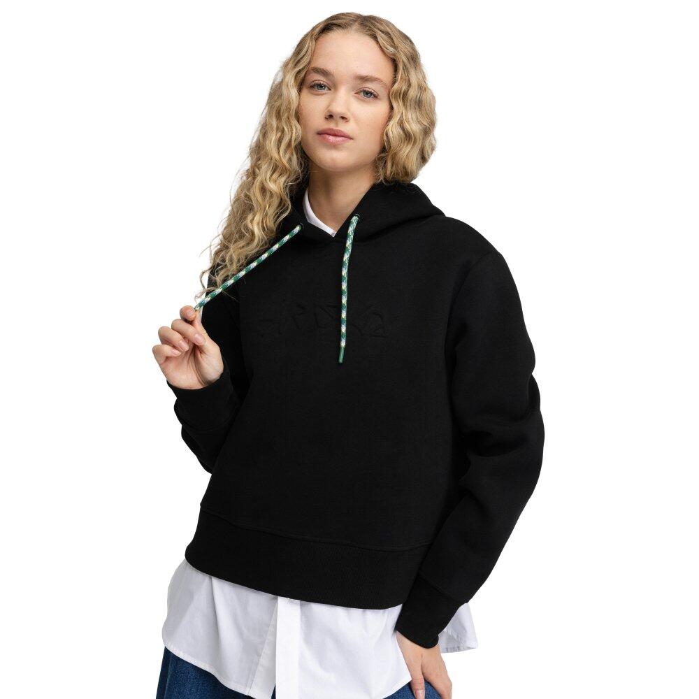 Damska bluza crop top z kapturem Siroko Jolla-W Black