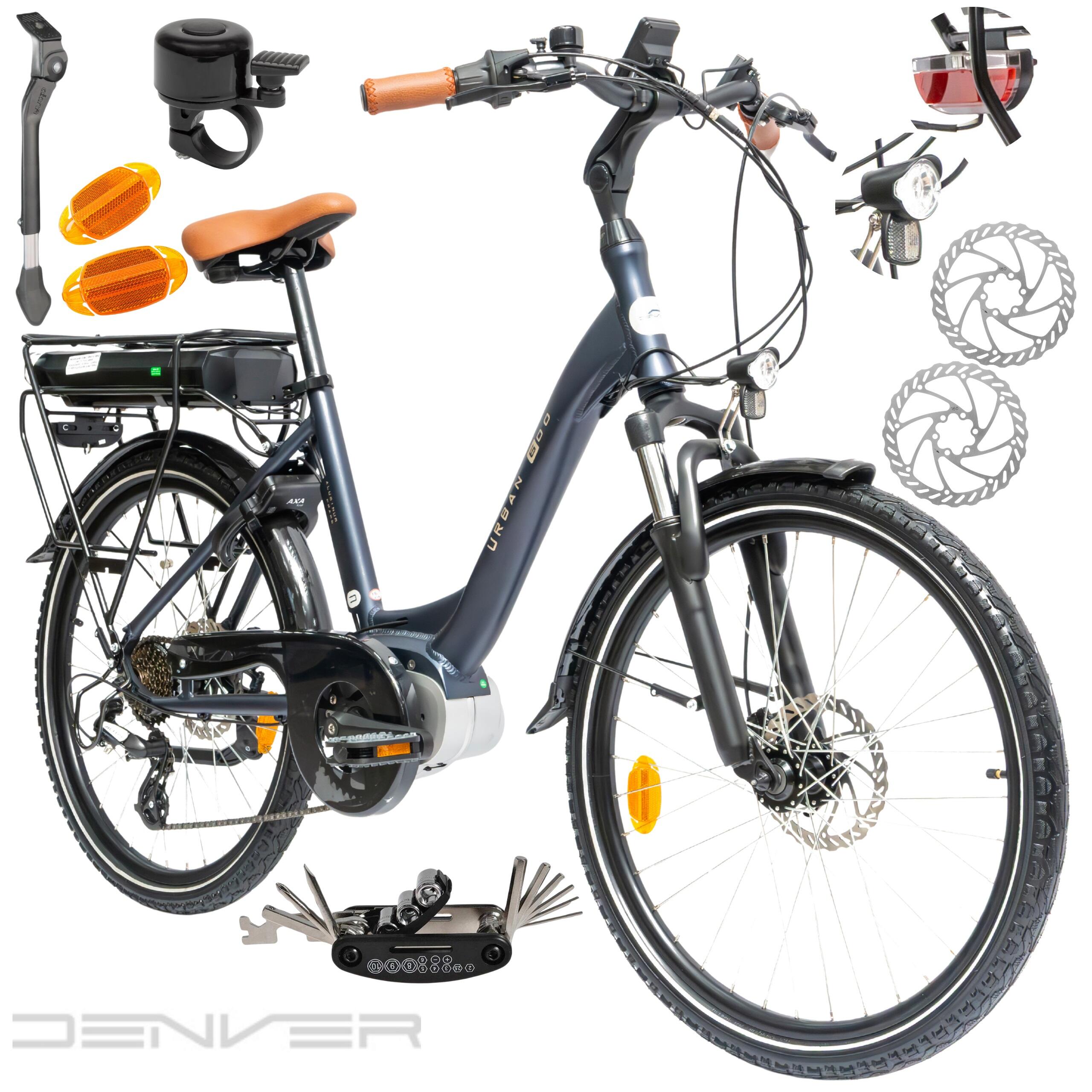 Rower Elektryczny Miejski Dziecięcy 24" Tarcze LCD Alu SHIMANO 250 W Amory