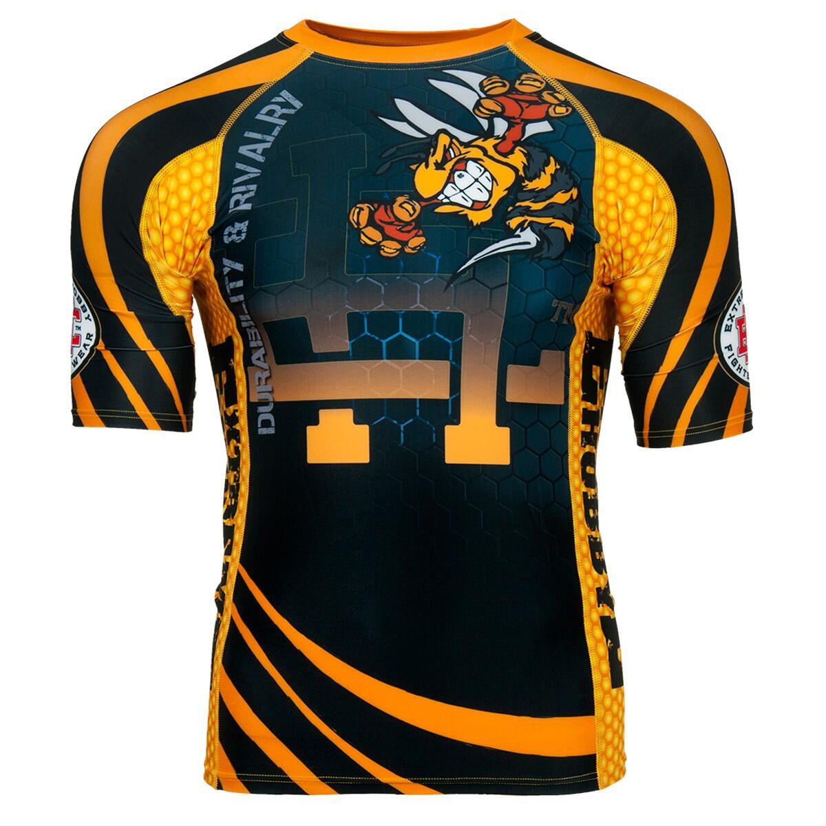 Koszulka Męska Rashguard MMA na Siłownię EXTREME HOBBY ANGRY WASP