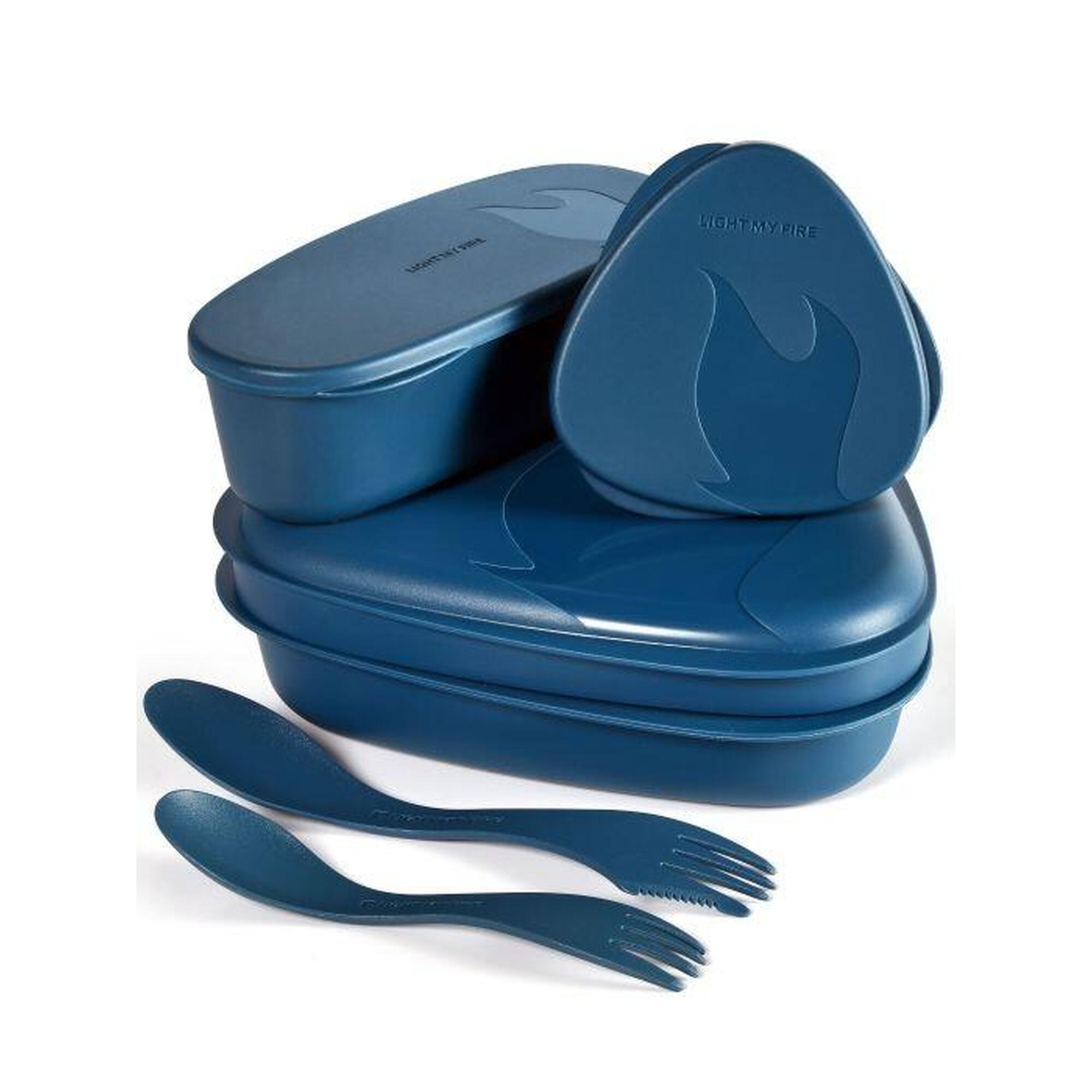 Menażka zestaw naczyń turystycznych z dwoma sporkami Lunch Kit