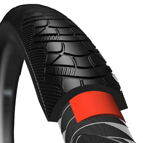 Opona Zeppelin 28 X 1.75 X 2" / 47-622 Mm Antyprzebiciowa - Czarna Z Odblaskiem