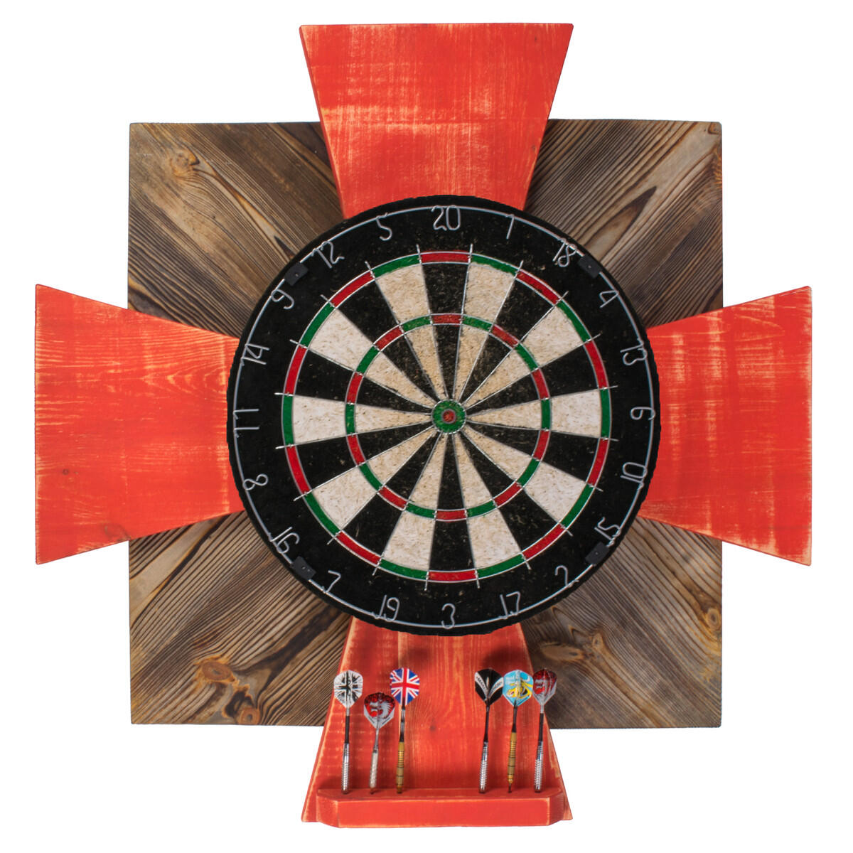 Tablica Drewniana John Paddle do Darta Order Fire Red