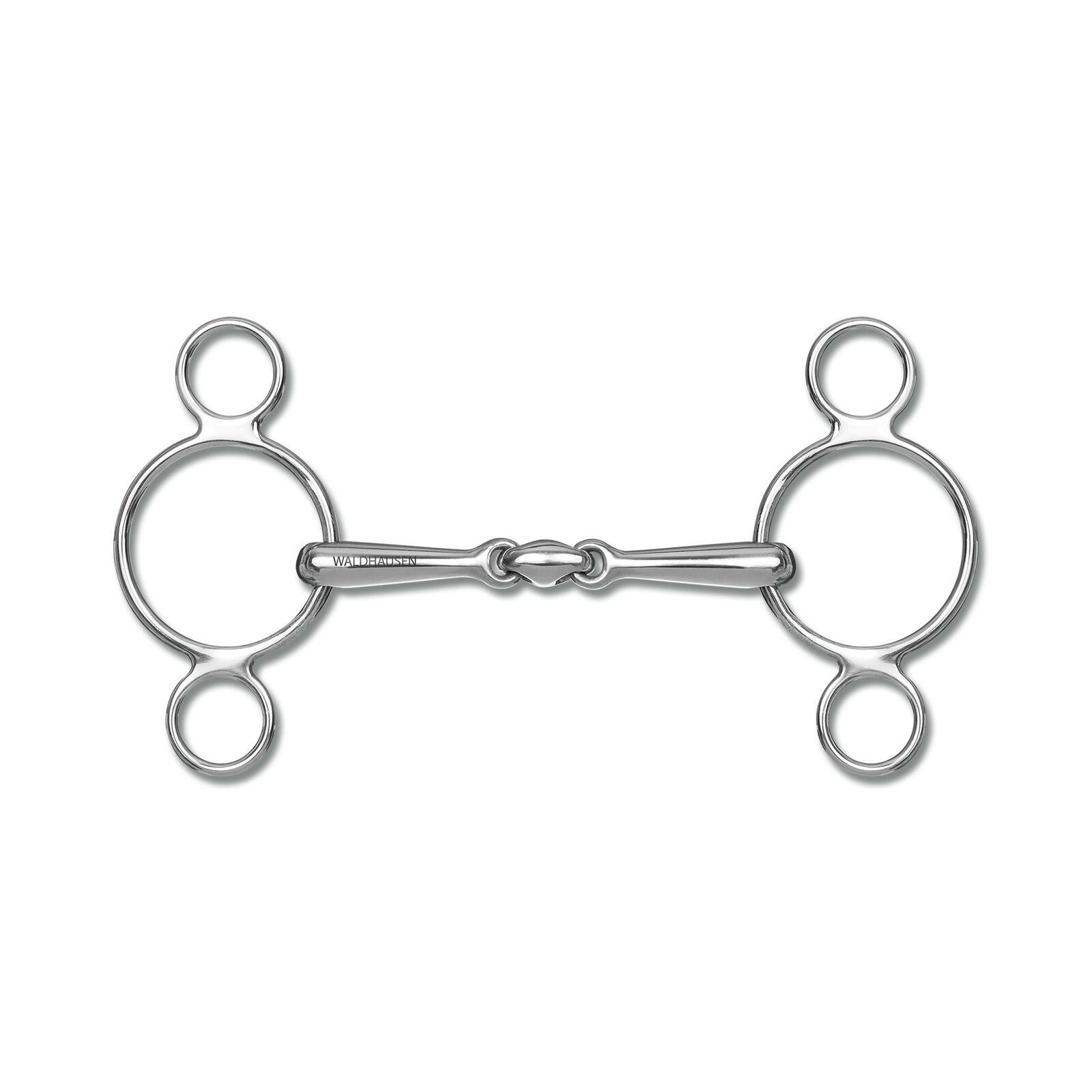 Mors 3 lub 4 pierścienie do konia podwójne łamańce Waldhausen Massif