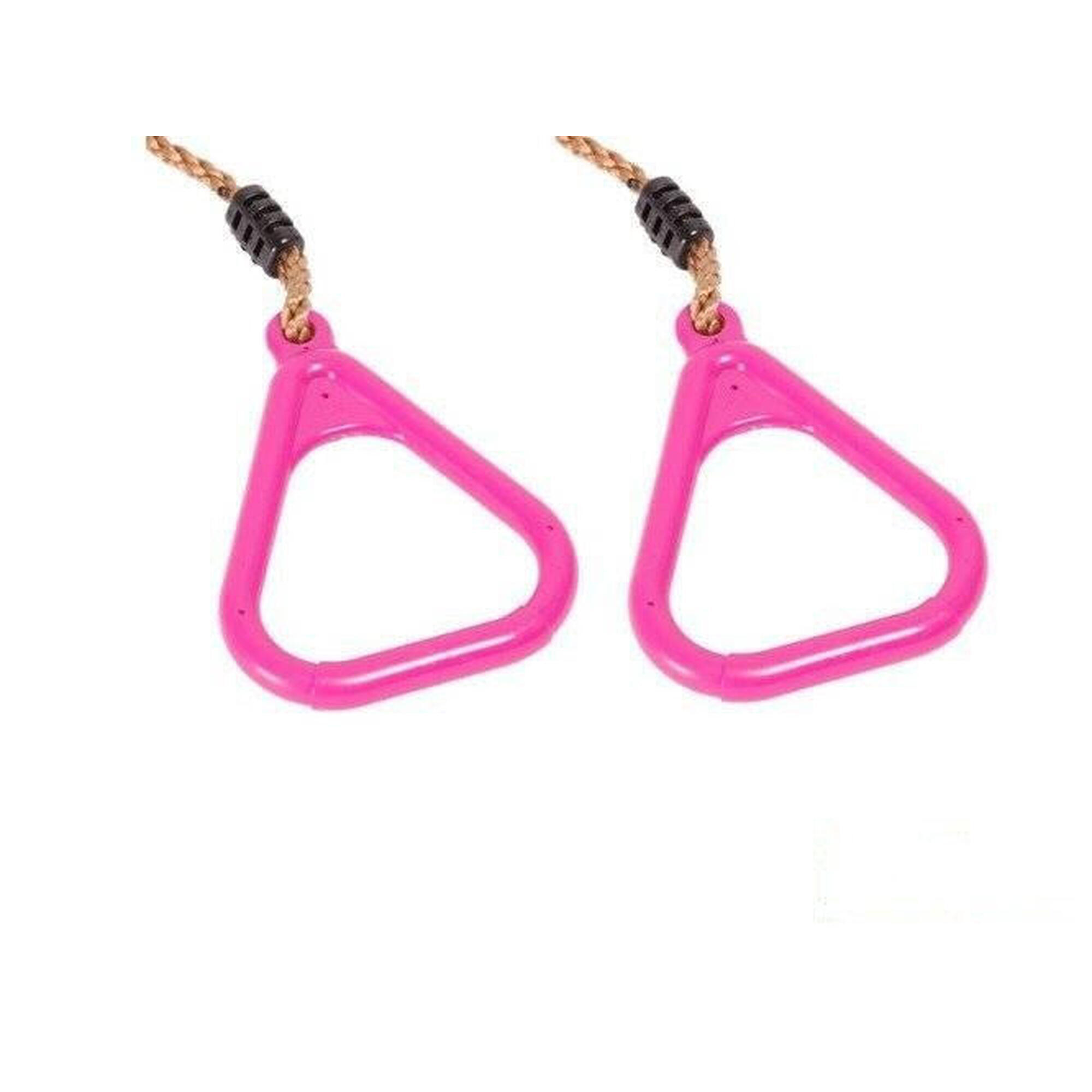 Kółka gimnastyczne plastikowe trójkątne różowe