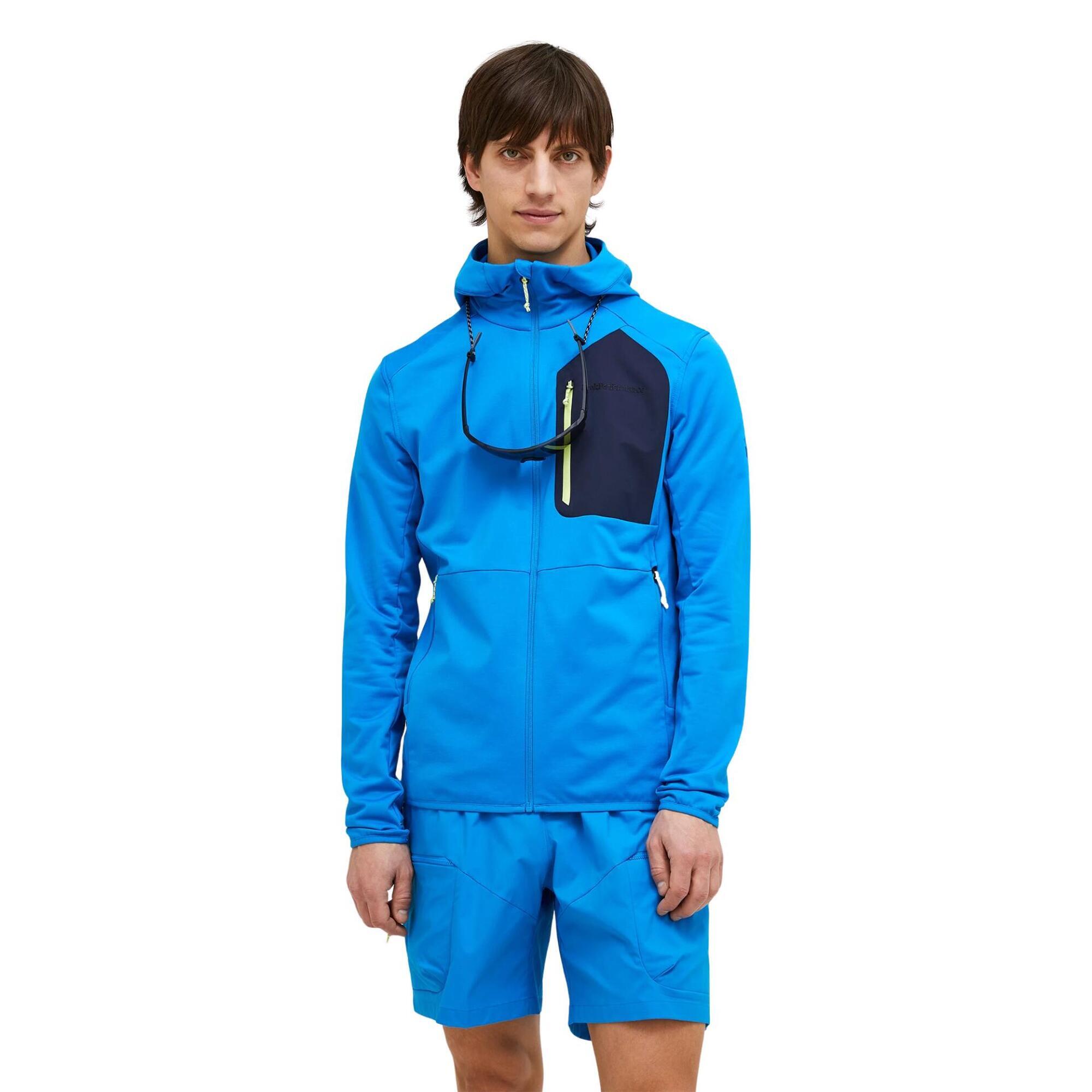Bluza Peak Performance męska Utility Light Zip Hood niebieska - L