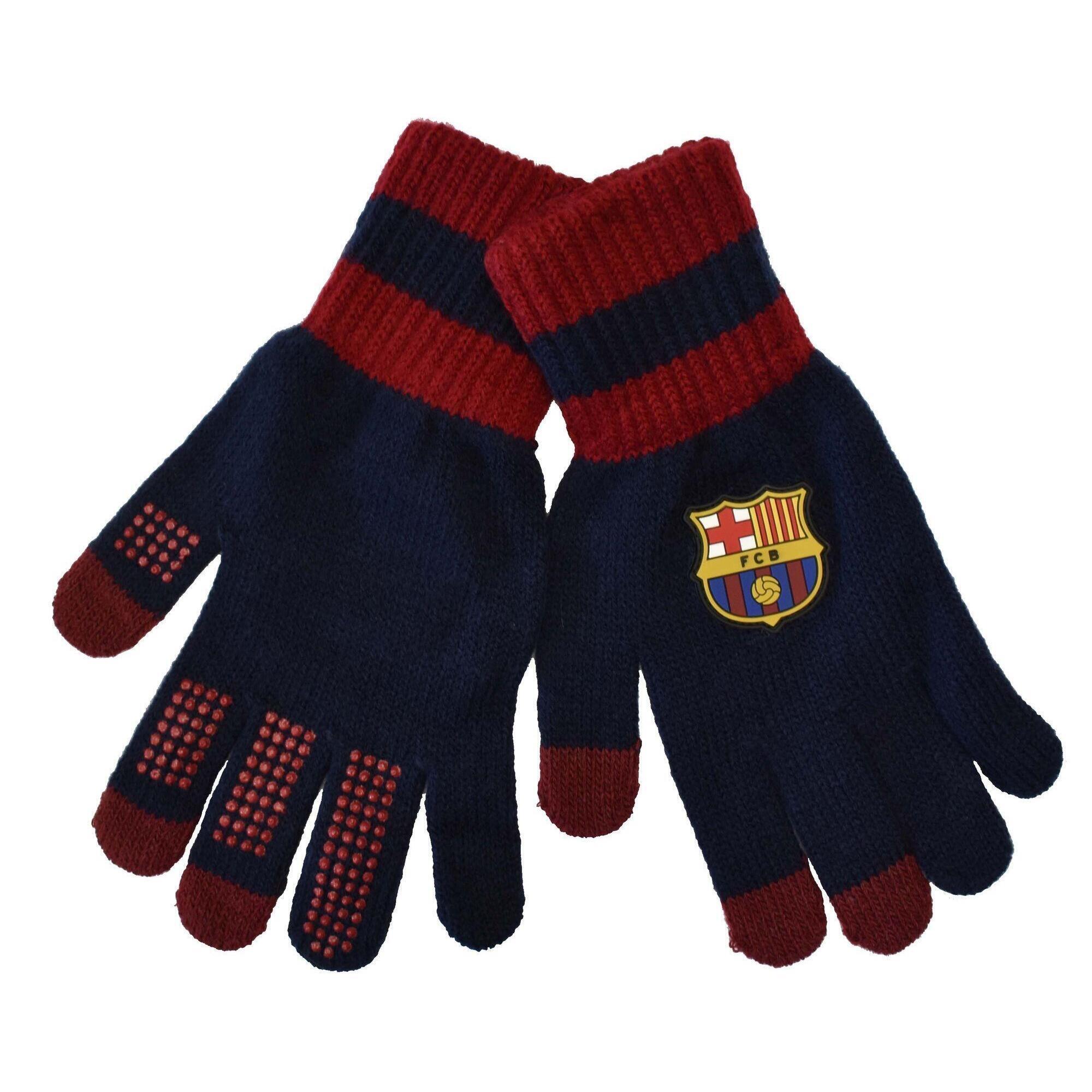 FC Barcelona rękawiczki zimowe junior granatowe