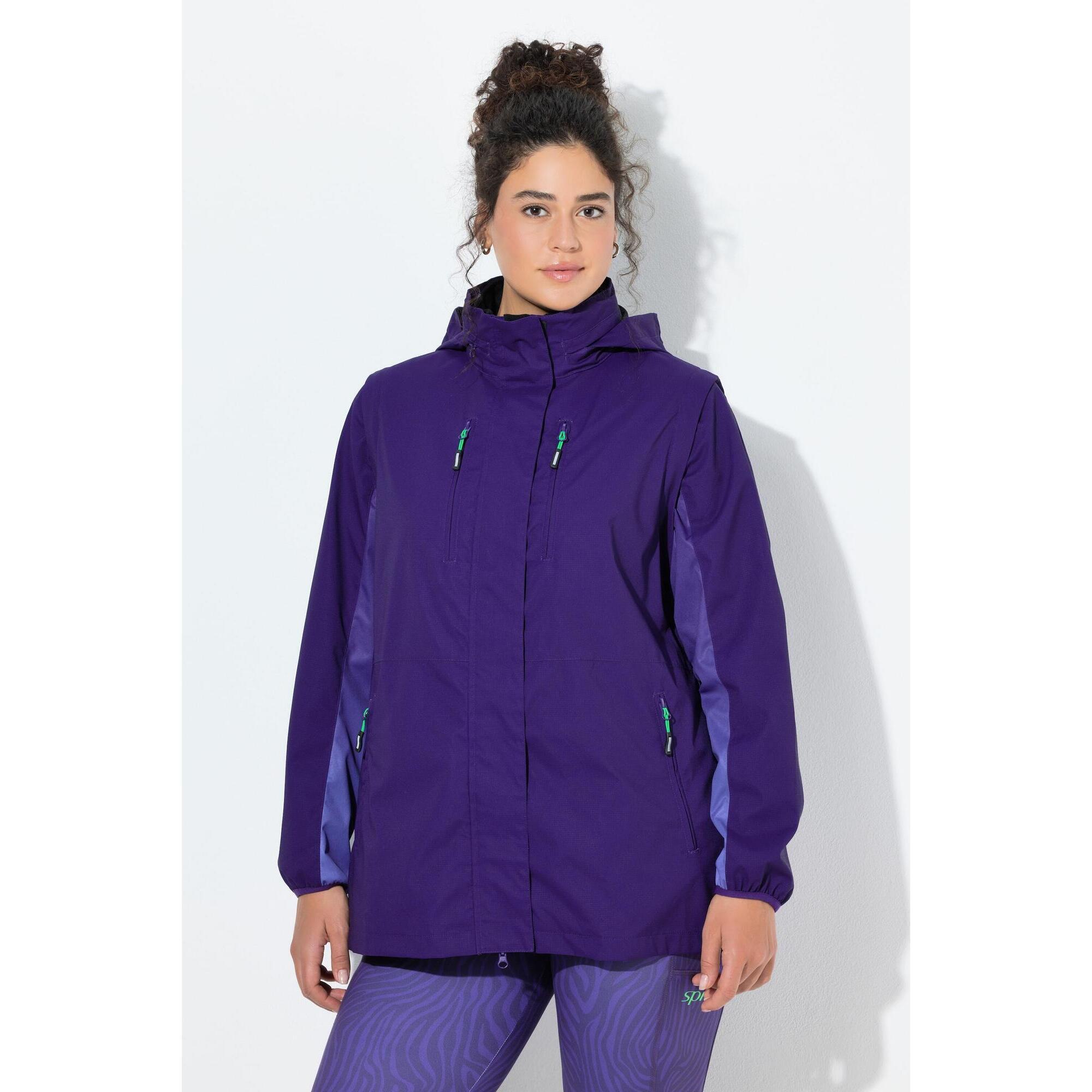 Damskie Kurtka funkcjonalna 2 w 1 wodoodporna odpinane rękawy