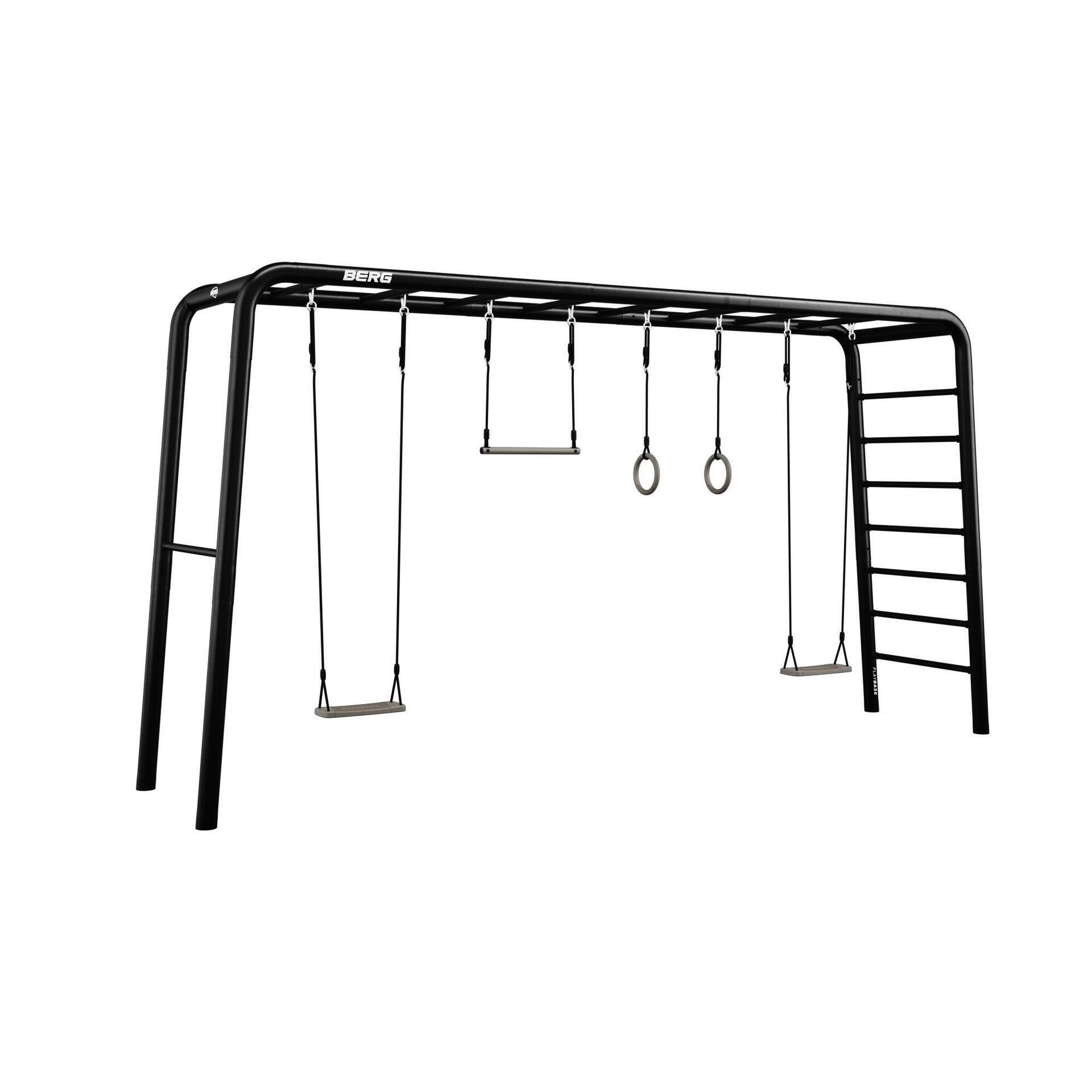 BERG PlayBase Extra Large + Active Set, z 2 huśtawkami, trapezem i kółkami