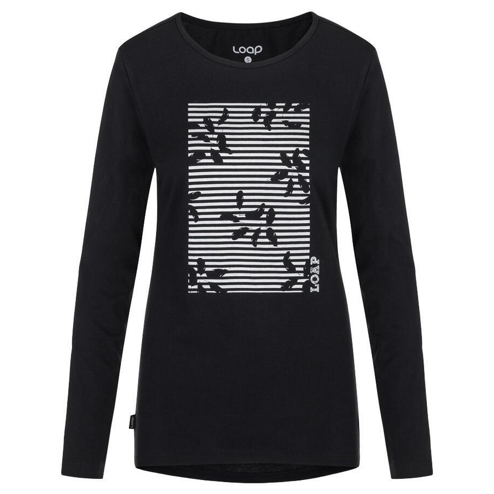 Koszulka damska z długim rękawem z bawełny organicznej - elegancki design