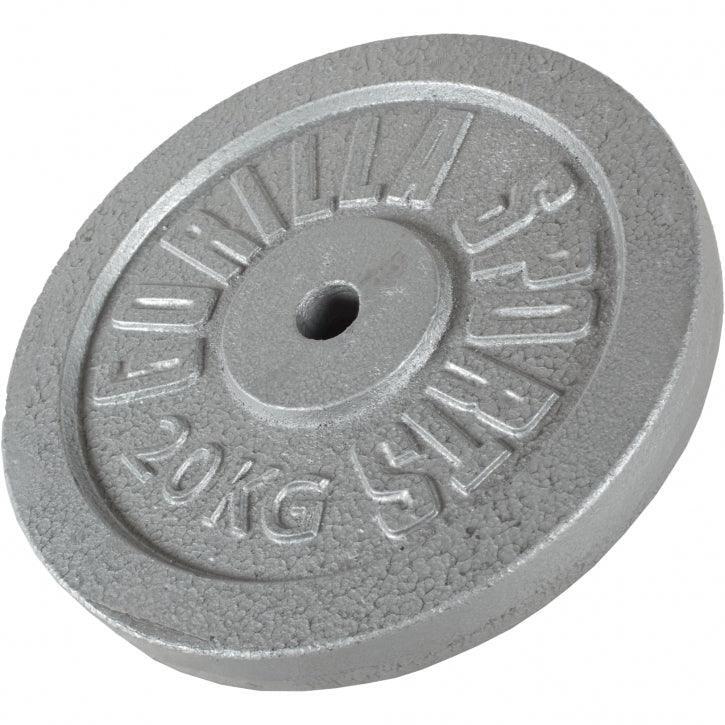 Obciążenie (1,25-30 kg) 31 mm talerz treningowy żeliwo srebrne Gorilla Sports