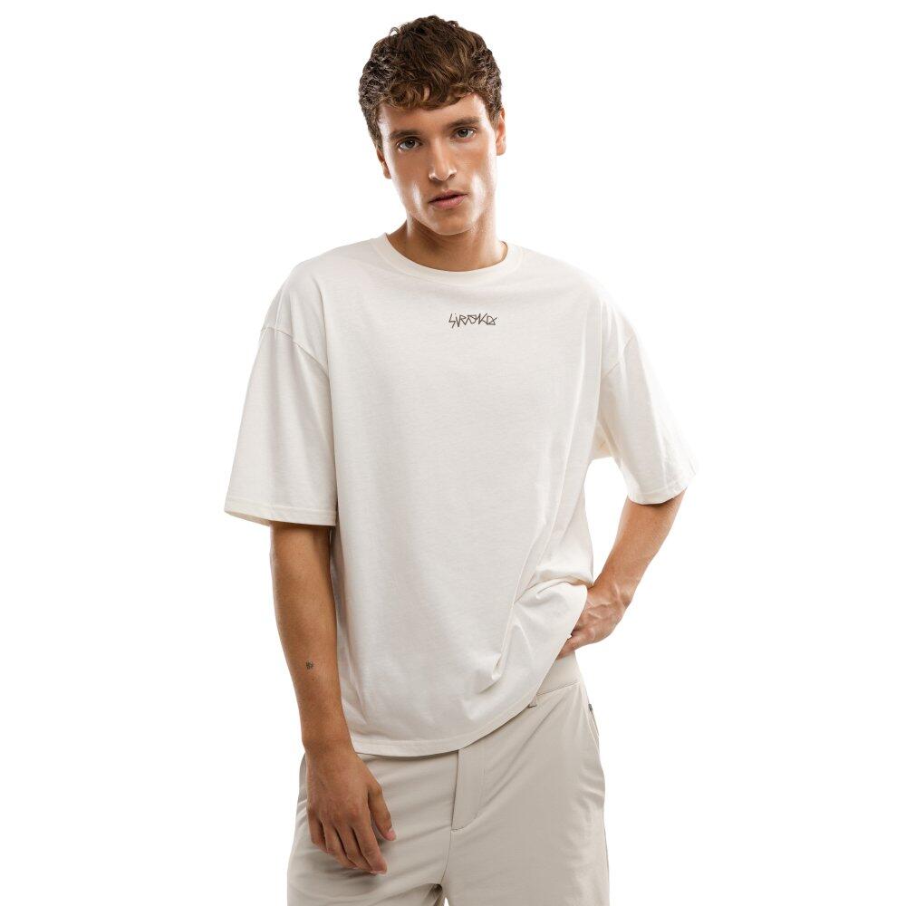 Męski luźny T-shirt Lifestyle Siroko IBZ Ibi Ivory