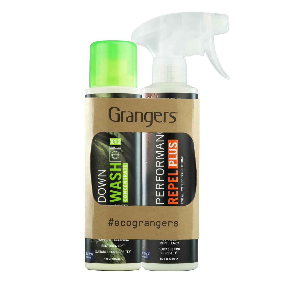 outdoorowy Down Wash + Performance Repel Plus Spray Eco Twin Pack Grangers