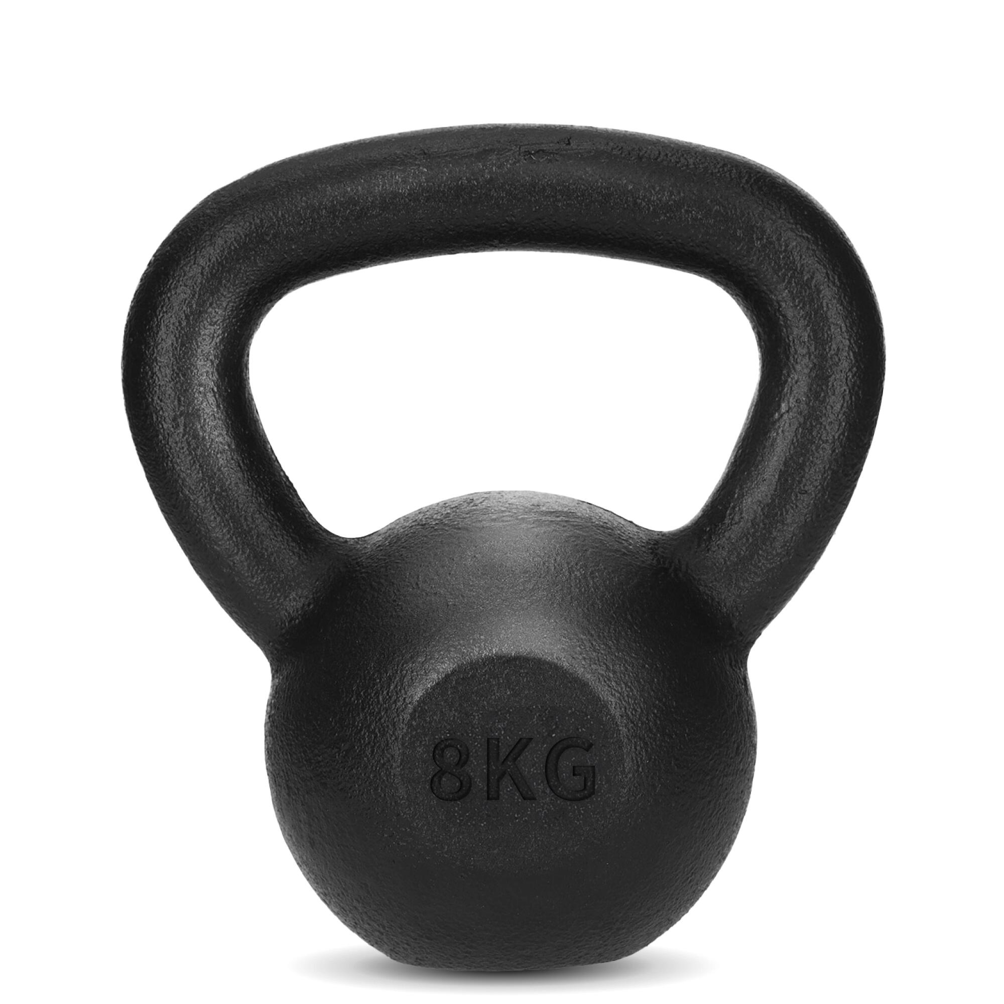 Żeliwny kettlebell do ćwiczeń siłowych 4FIZJO