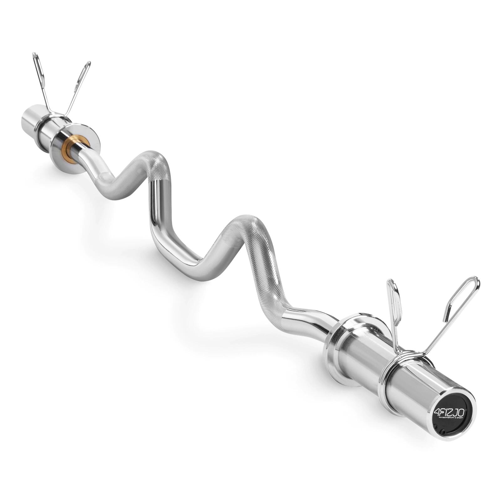 Gryf olimpijski mocno łamany do sztangi 4FIZJO z tuleją obrotową 120 cm