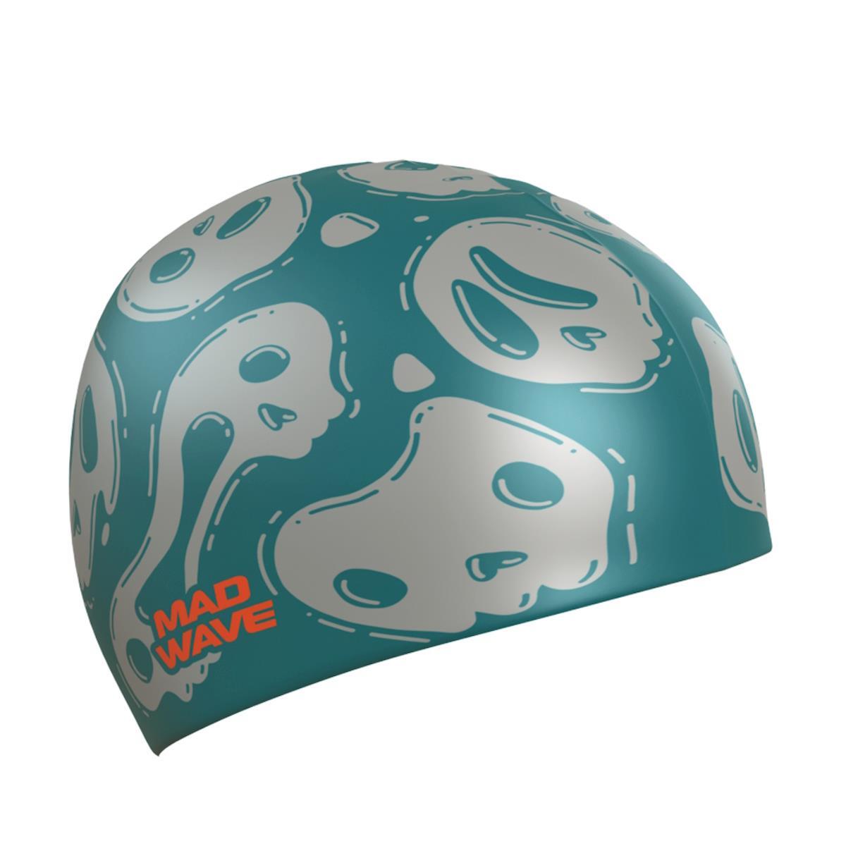 Czepek Pływacki Mad Wave Skulls – Srebrny