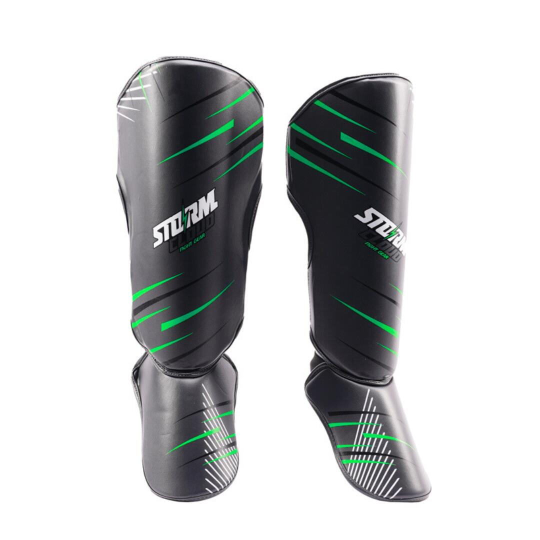 Ochraniacze na piszczele StormCloud StarFall Grafit-Limonka XL