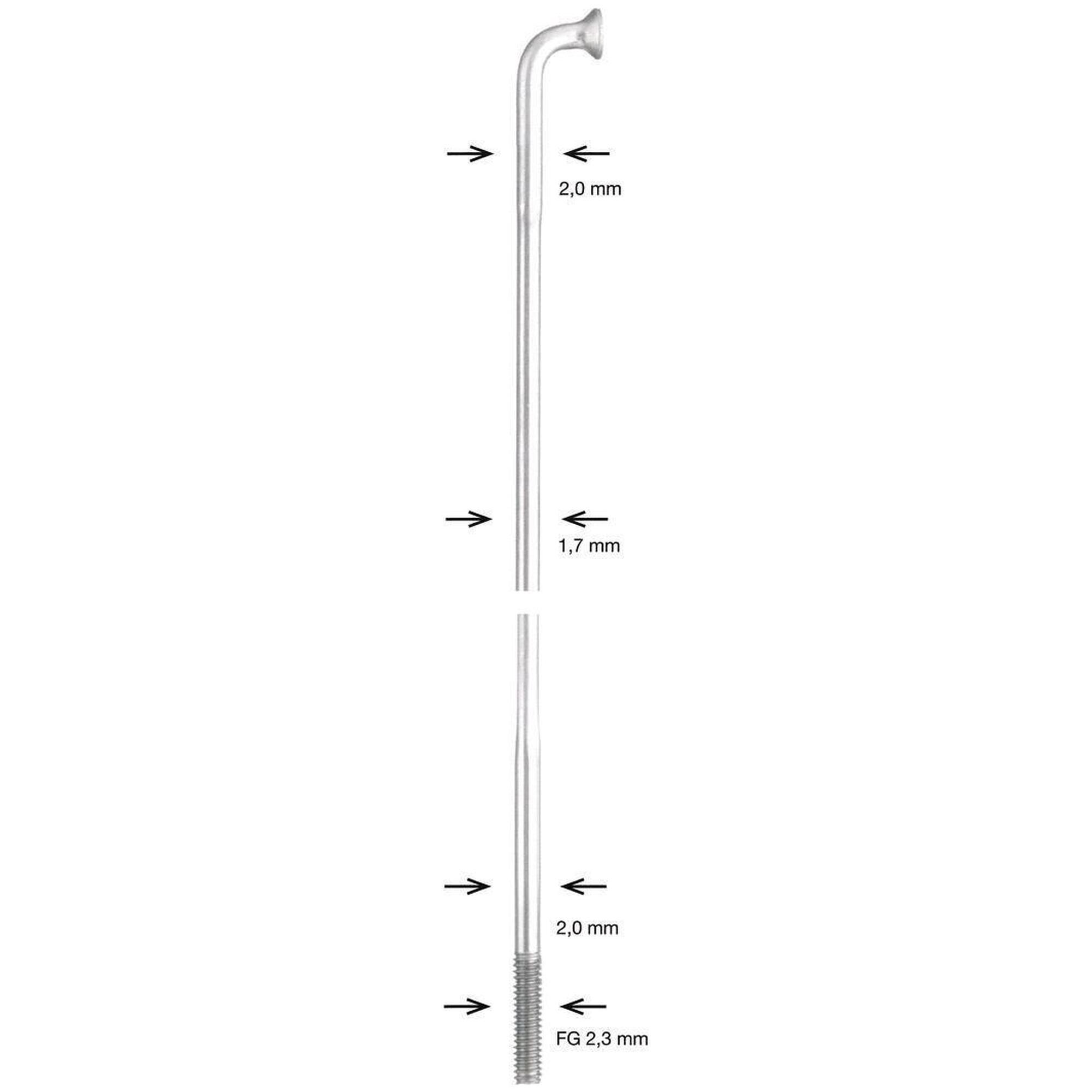 Alpina Spokes 284mm Stainless Steel - Ideal for Road Cycling