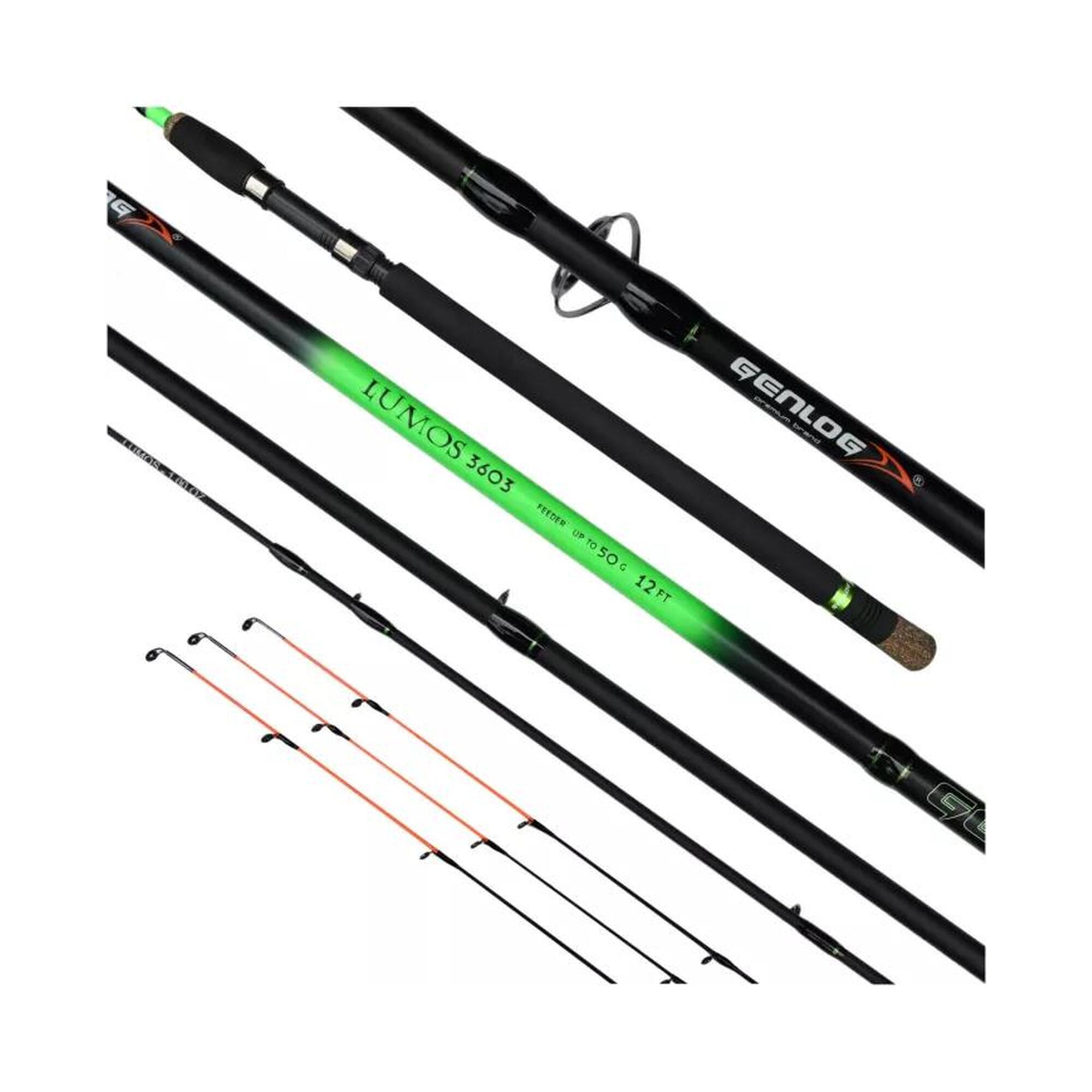 Wędka GENLOG LUMOS 3603 360/50g/3+3 wymienne szczytówki włókno węglowe wędzisko