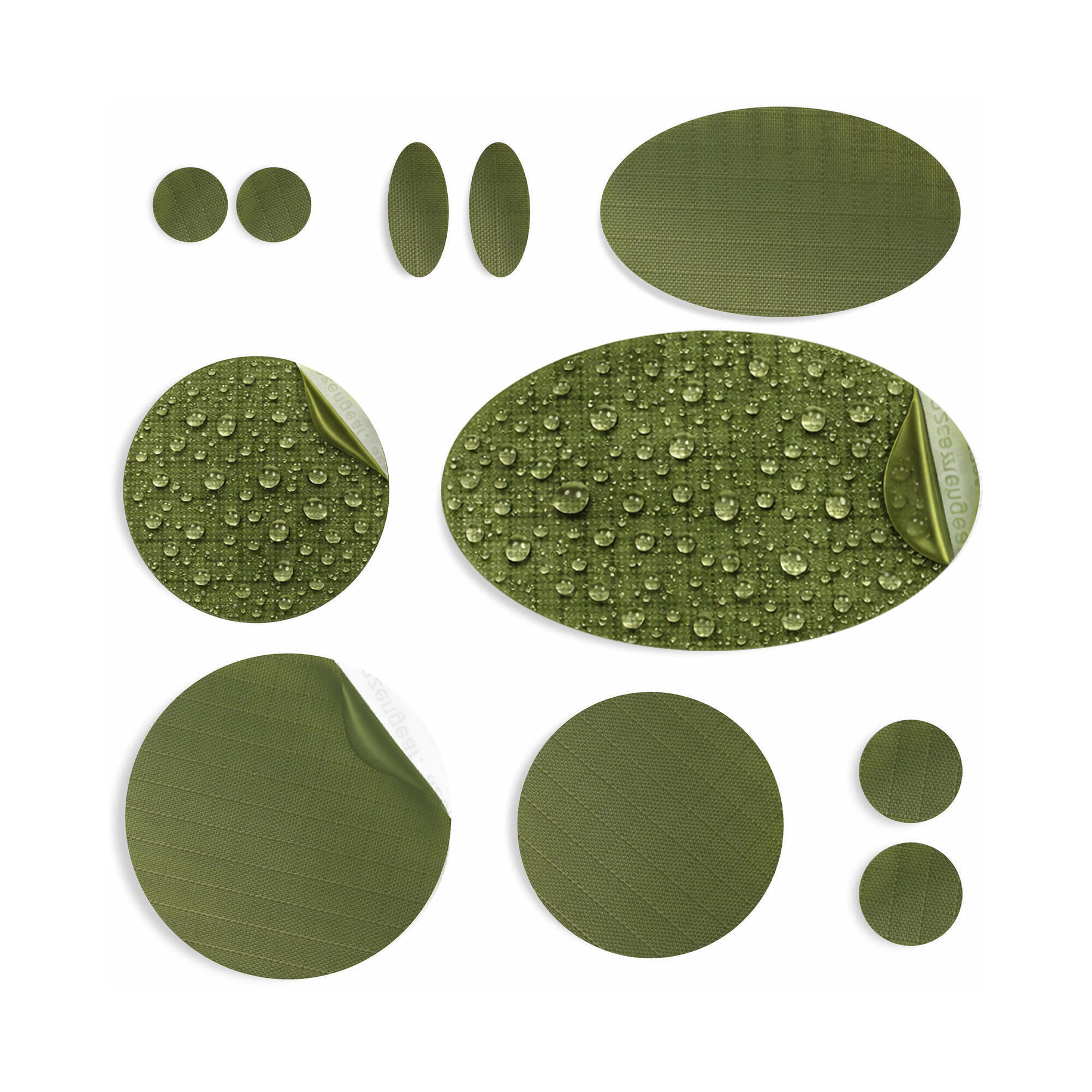 Łatki naprawcze do kurtek puchowych, wodoodporne do naprawy dziur (oliwkowy)