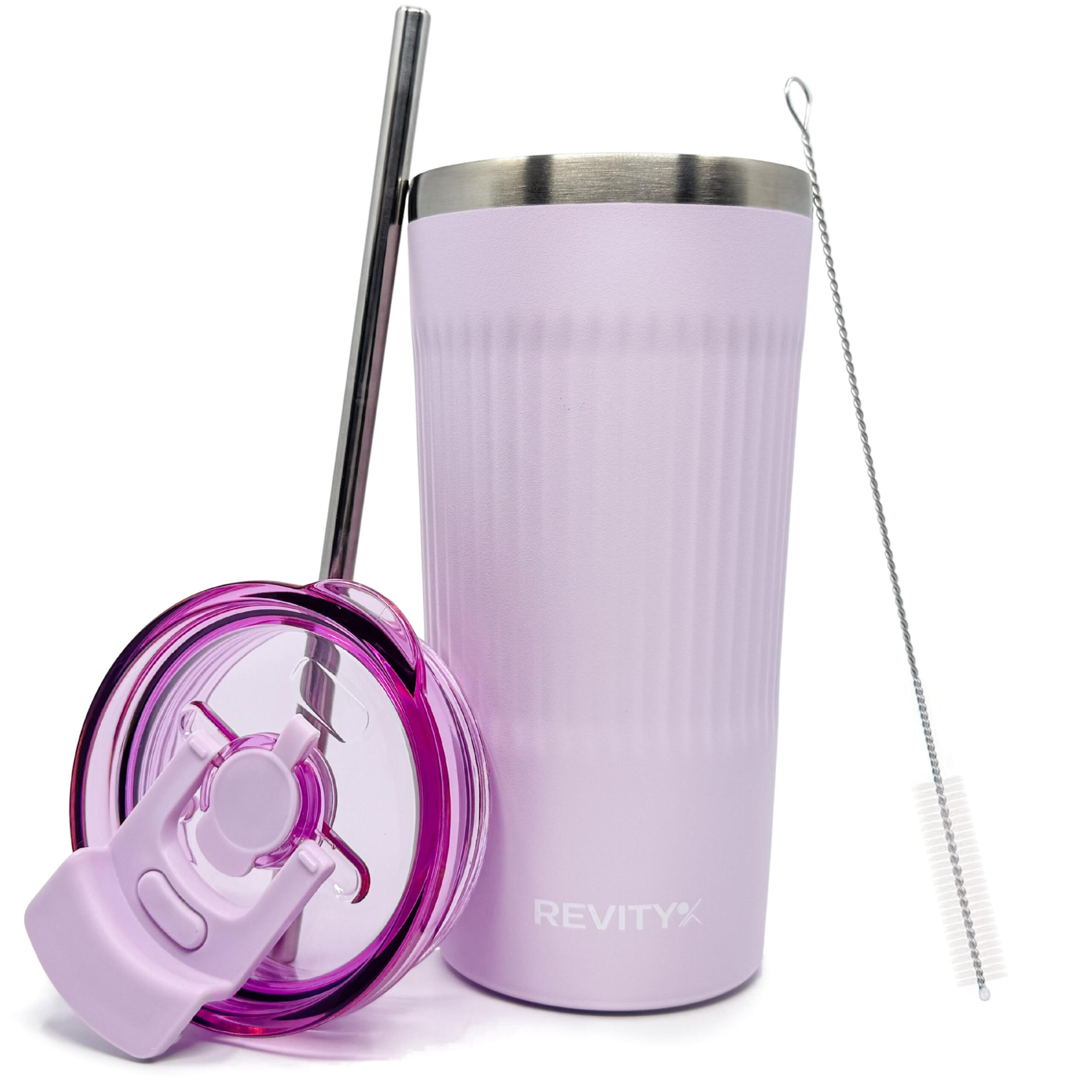 Kubek termiczny ze słomką, termos ze stali nierdzewnej 600 ml