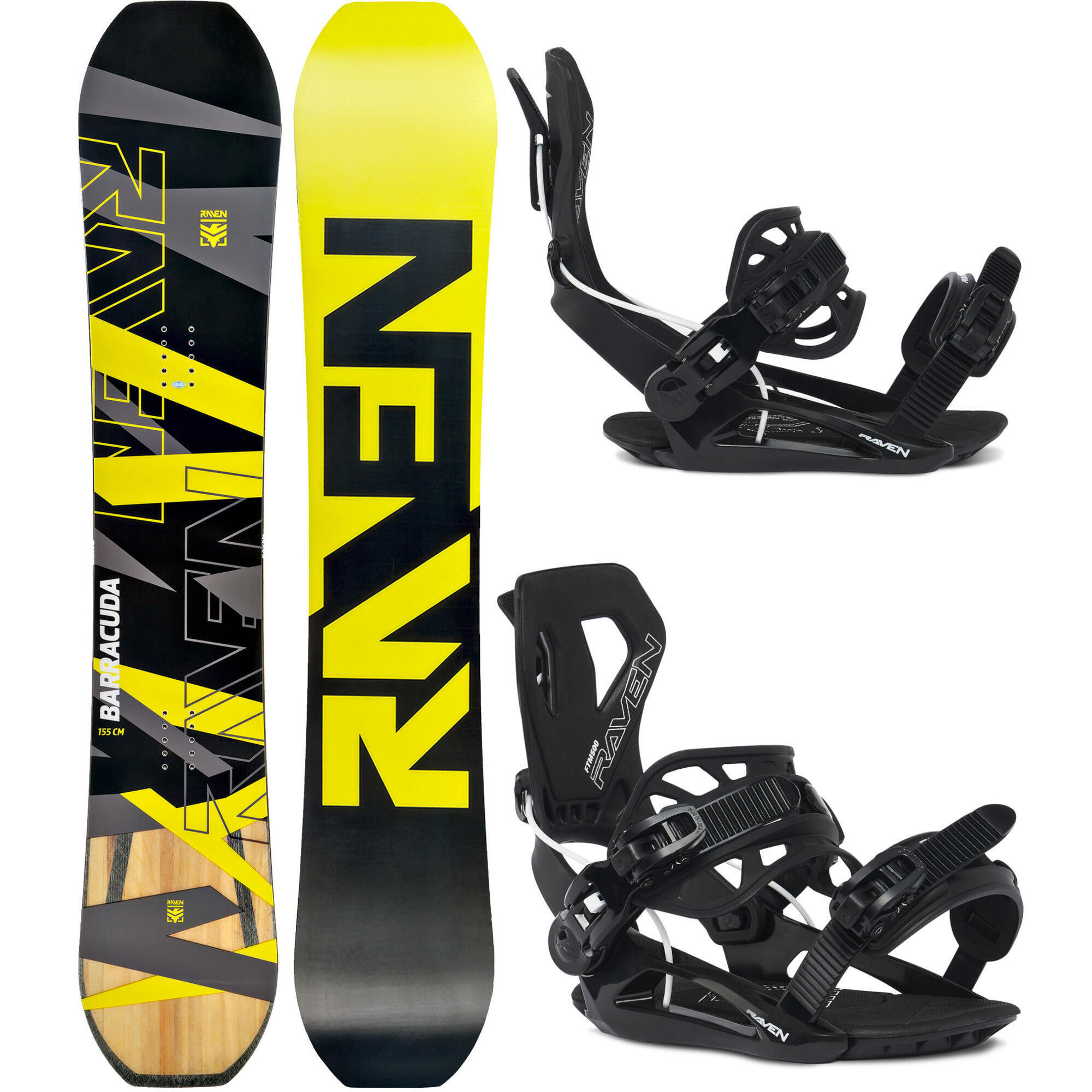 Zestaw Deska snowboardowa Raven Barracuda Carbon + wiązania Raven FTM500