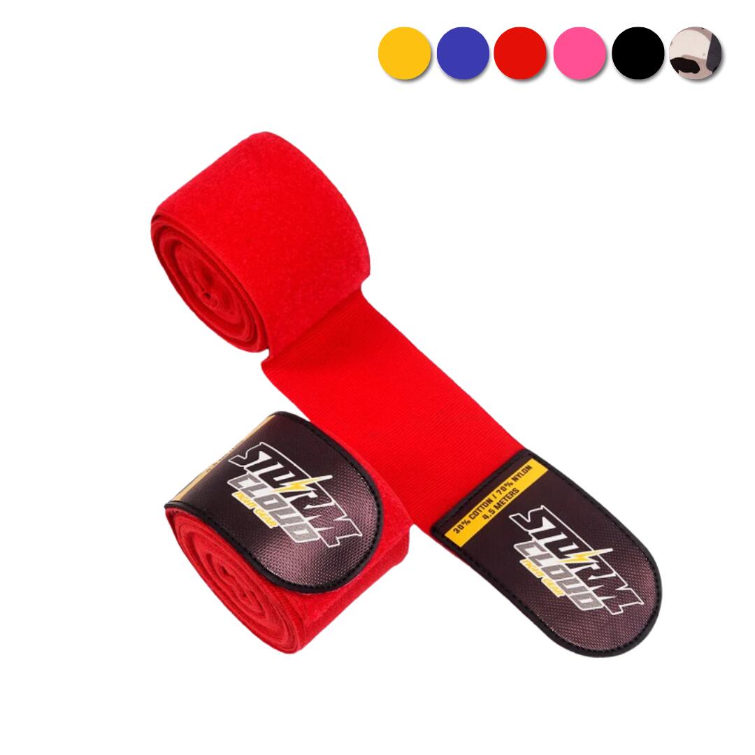 Owijki bokserskie, bandaże StormCloud HWX-R PREMIUM Czerwone 4,5m