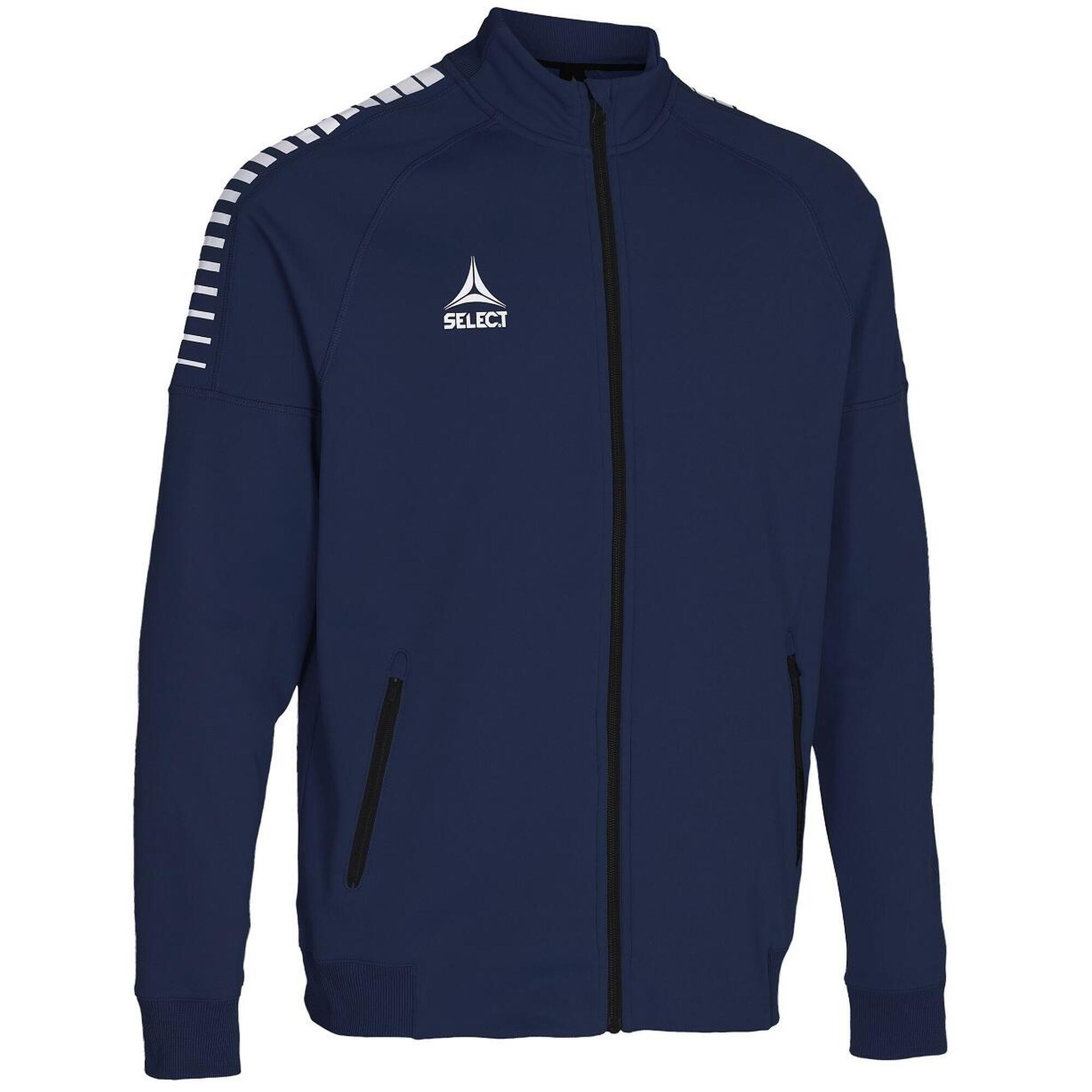 Bluza piłkarska treningowa męska rozpinana Select BRAZIL ZIP granatowa