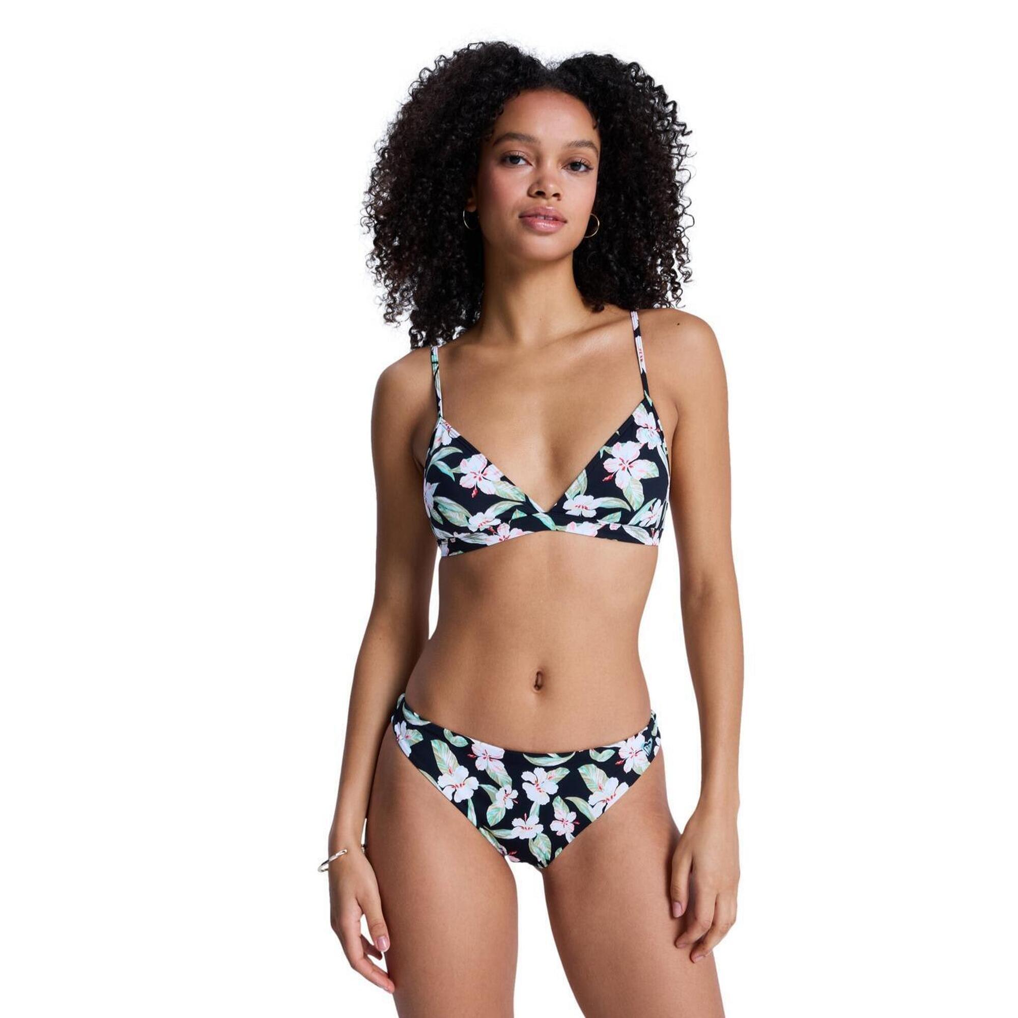 Zestaw trójkątny bikini dla Kobiety PRINTED ESSENTIALS Czarny