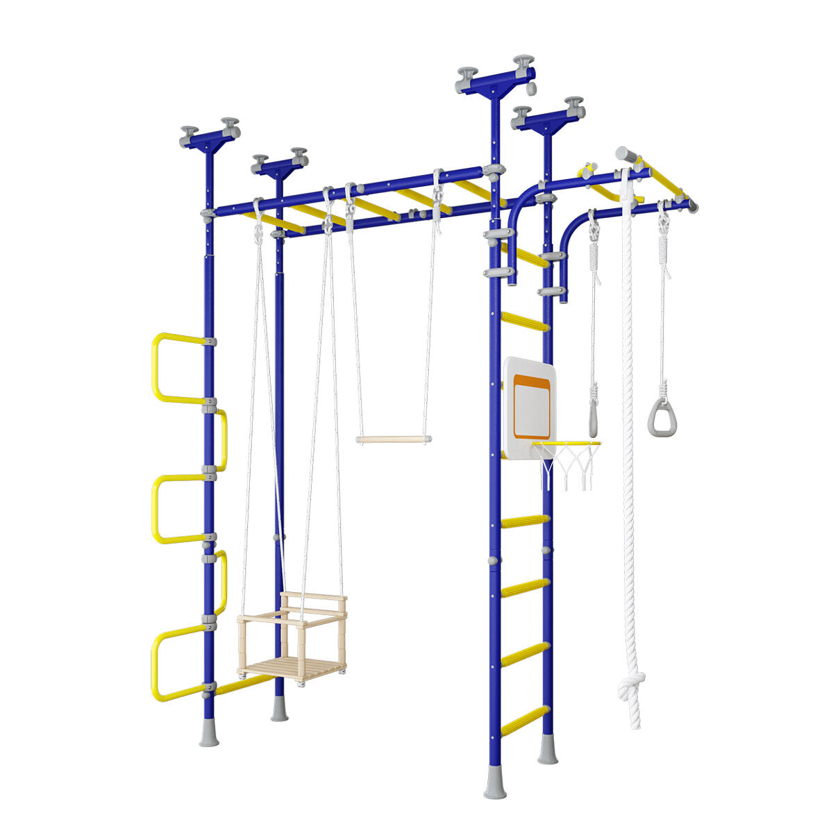 drabinka gimnastyczna Wallbarz Jungle Dome 1D niebieska