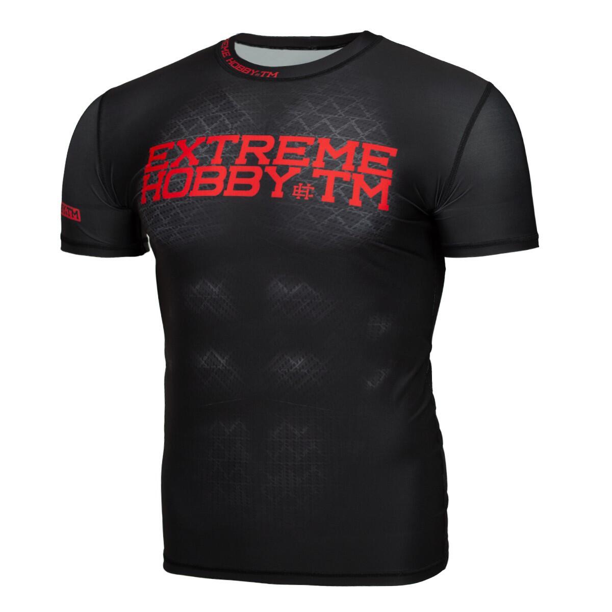 Koszulka Męska Rashguard MMA na Siłownię EXTREME HOBBY BLACK ARMOUR